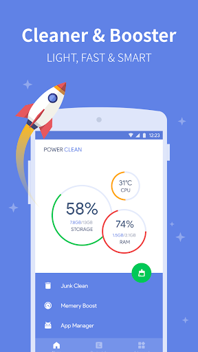 اسکرین شات 1 برنامه Power Clean - Antivirus & Phone Cleaner App