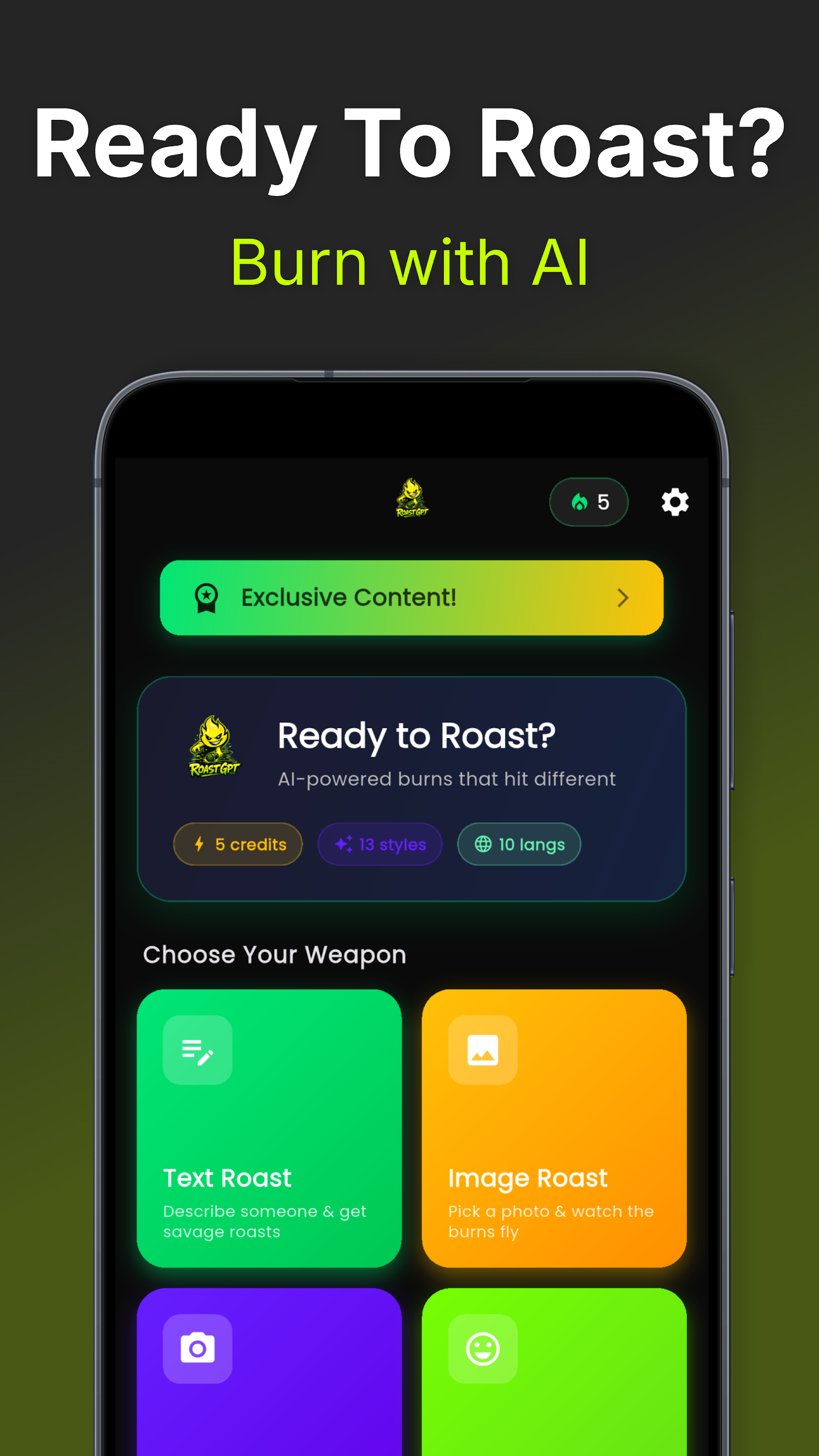 اسکرین شات 2 برنامه RoastGPT: AI Insult & Joke App