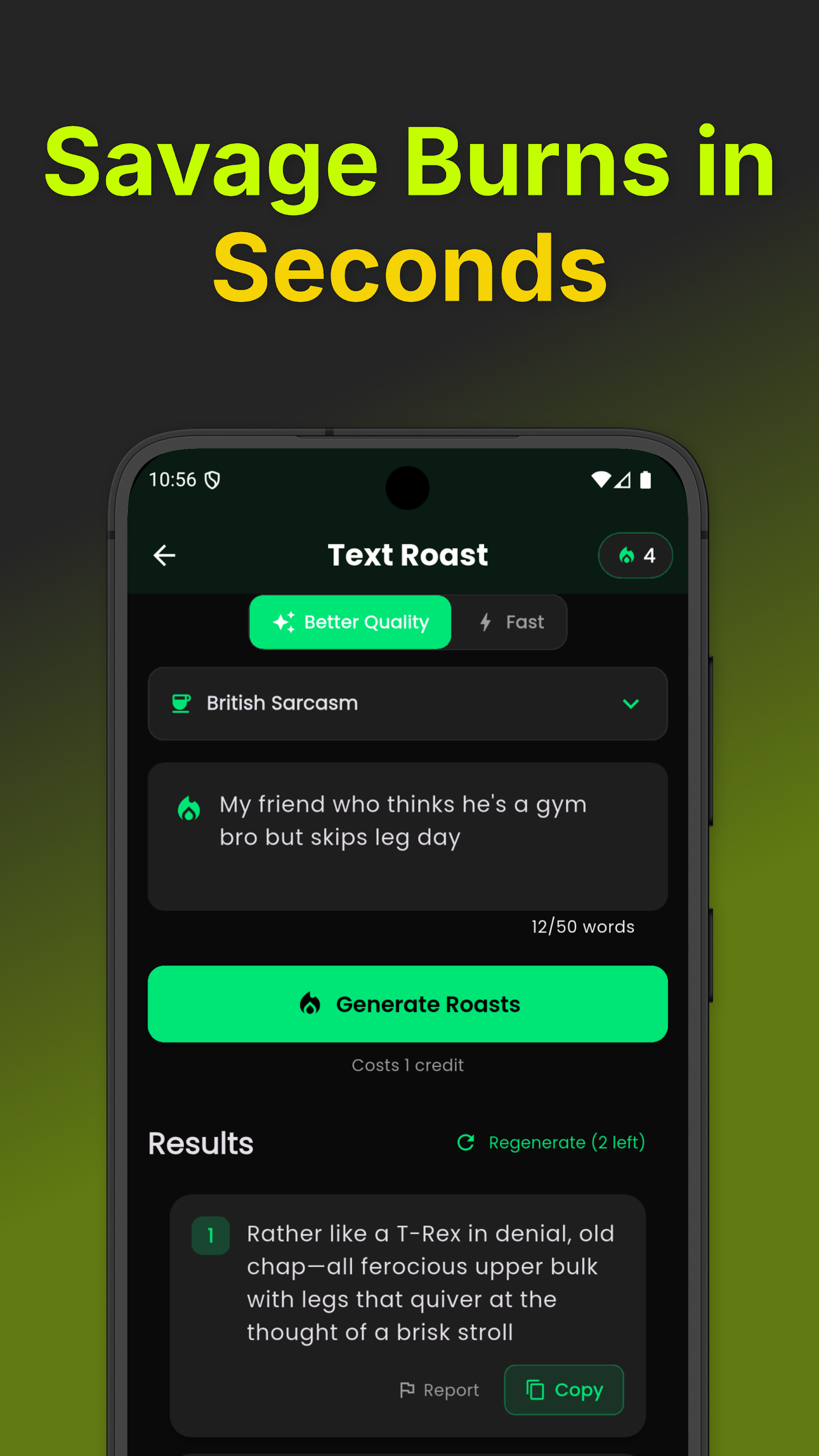 اسکرین شات 3 برنامه RoastGPT: AI Insult & Joke App