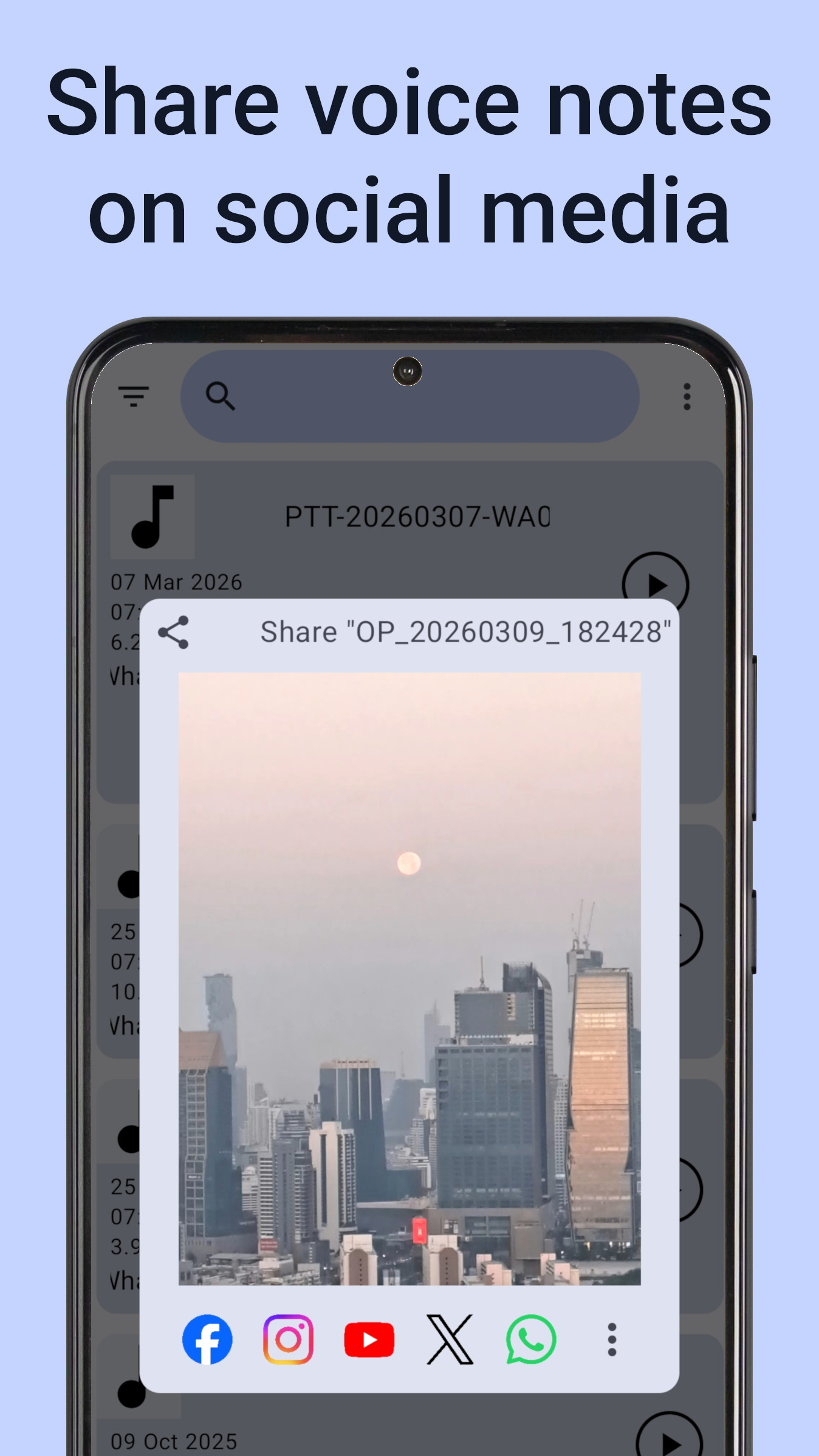 اسکرین شات 5 برنامه Opus Player - WhatsApp Audio