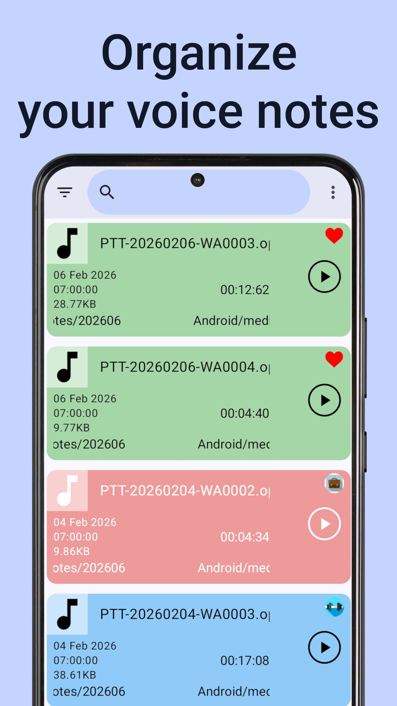 اسکرین شات 7 برنامه Opus Player - WhatsApp Audio