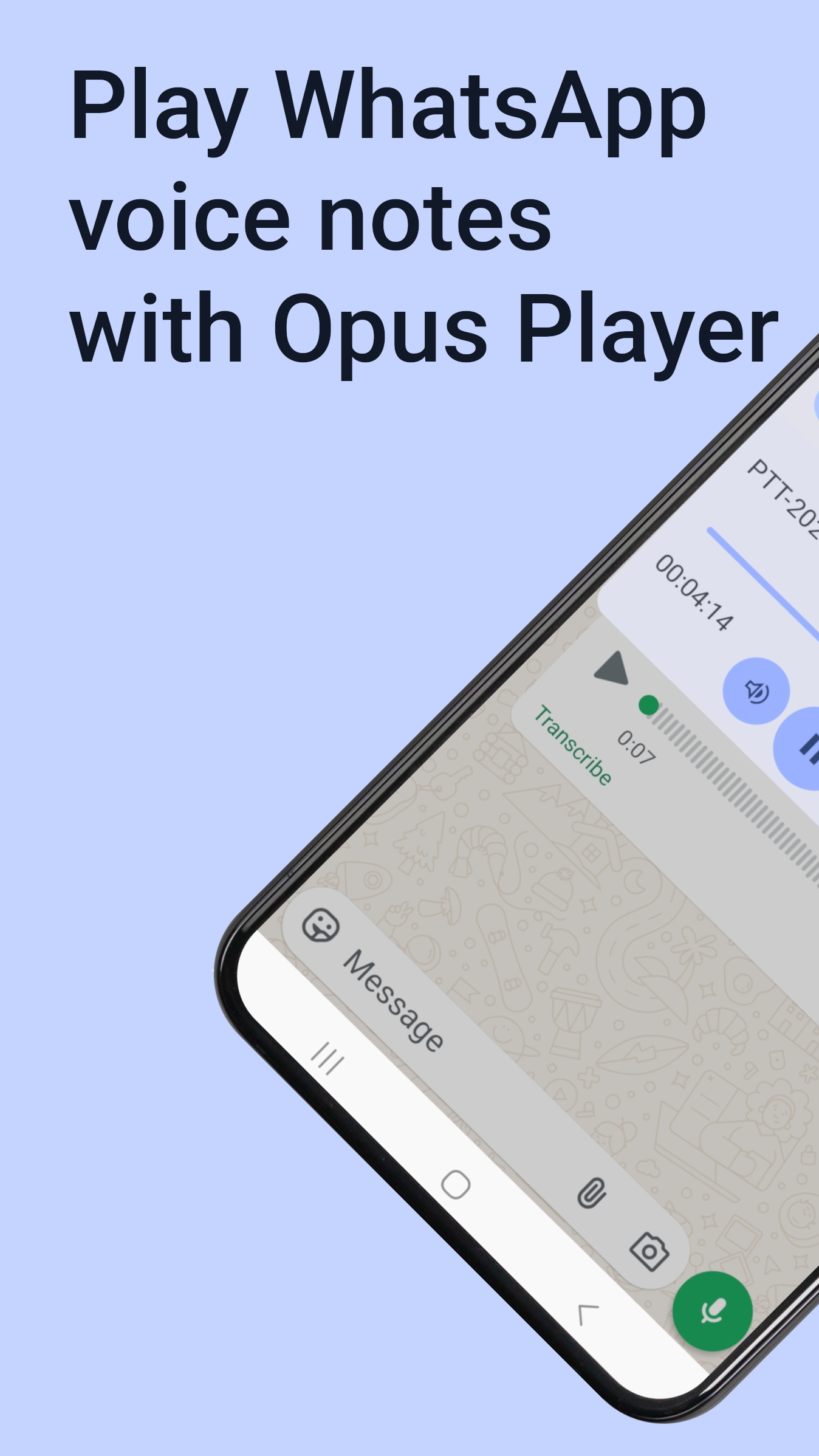 اسکرین شات 1 برنامه Opus Player - WhatsApp Audio