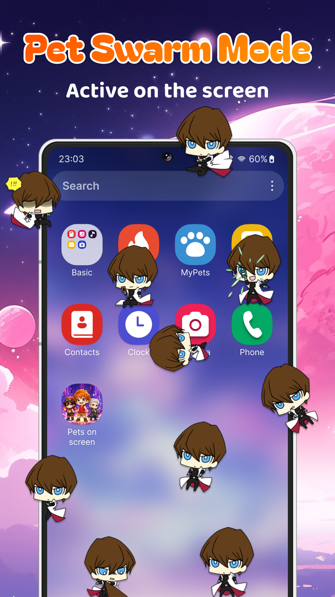 اسکرین شات 3 برنامه Anime Shimeji Pets On Screen