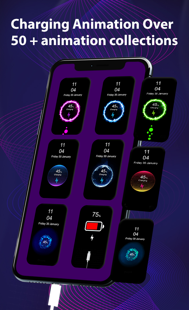 اسکرین شات 4 برنامه Battery Charging Animation