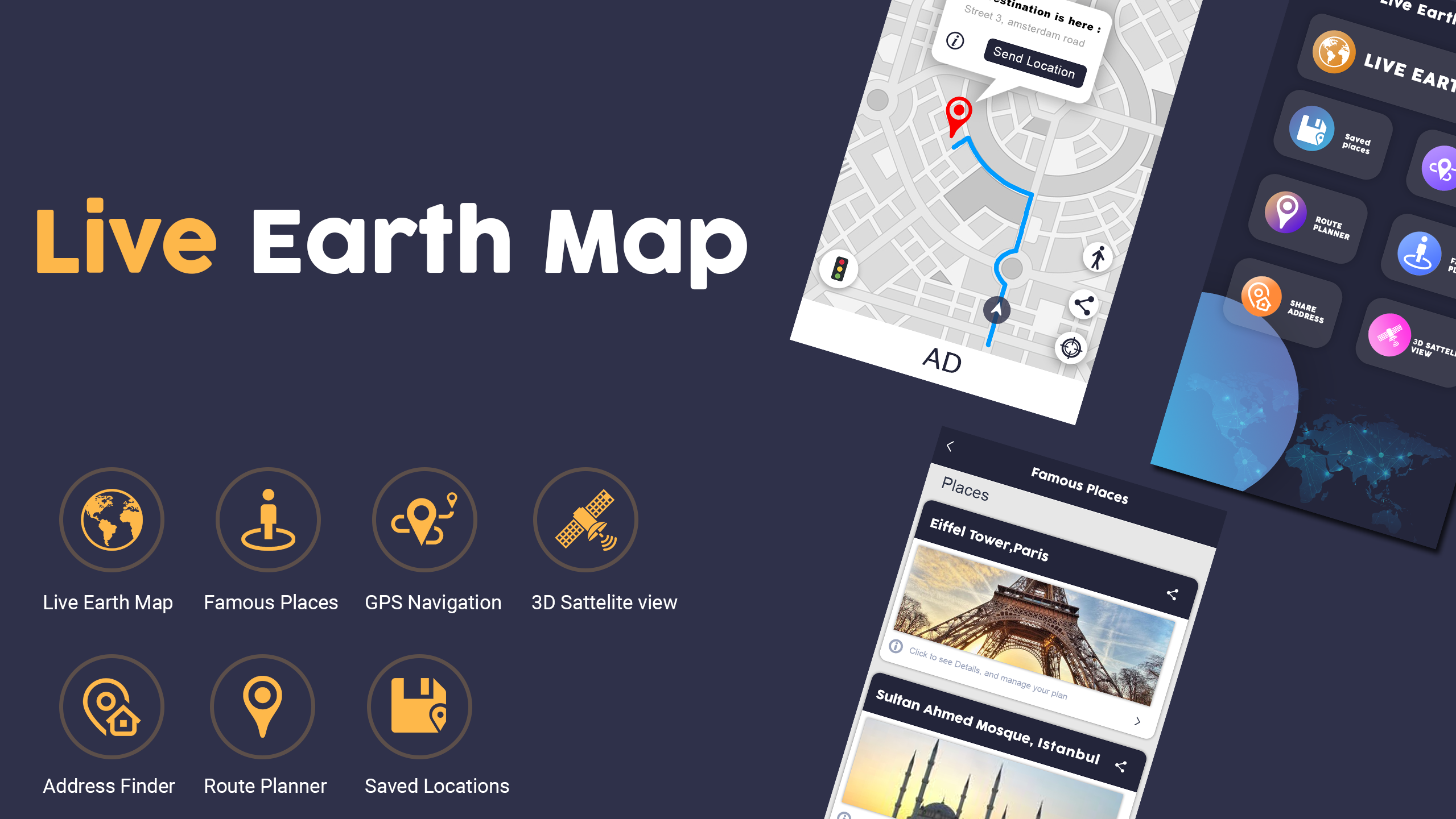 اسکرین شات 7 برنامه Live Earth Map, Satellite View