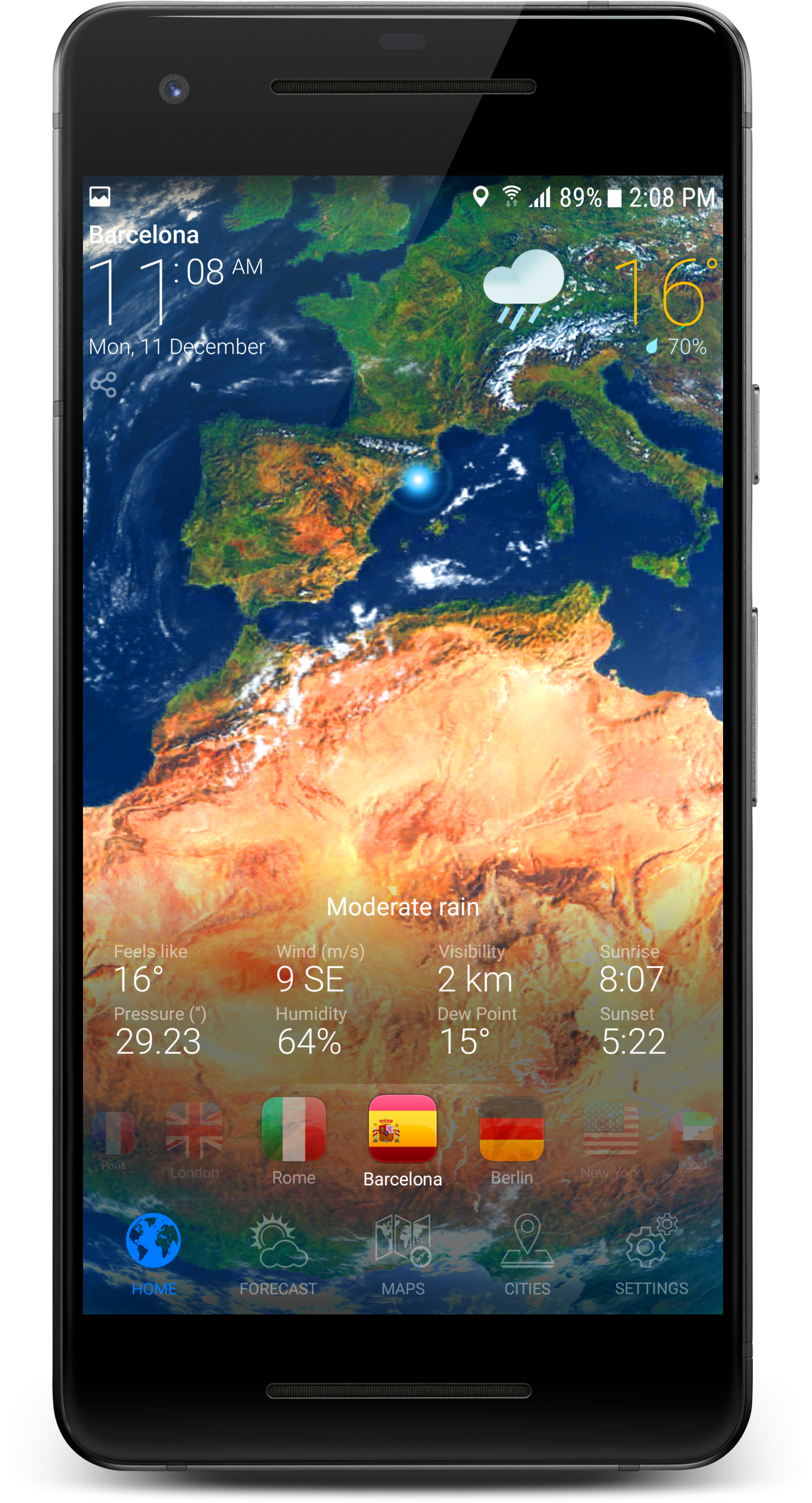 اسکرین شات 4 برنامه 3D EARTH - weather forecast