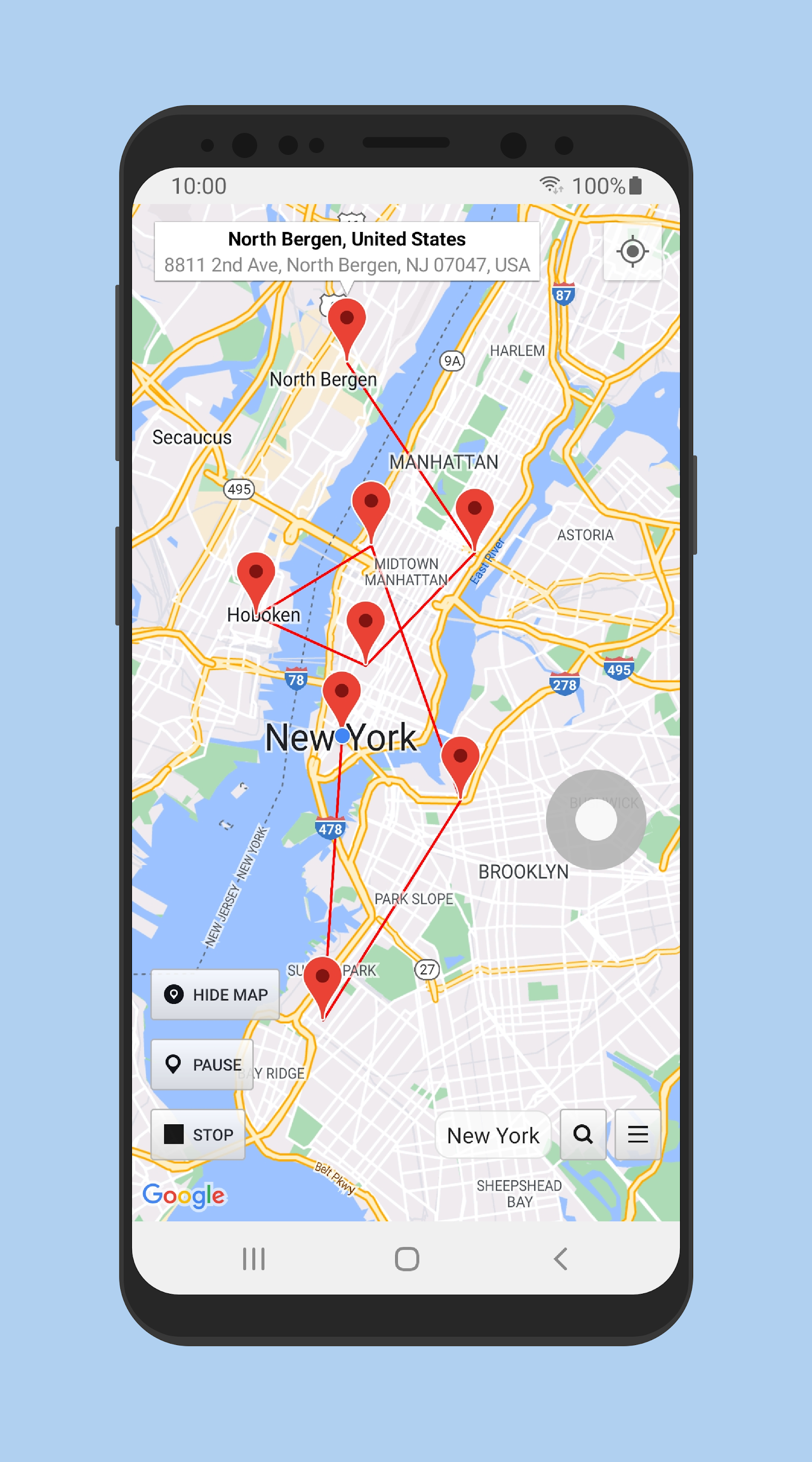 اسکرین شات 1 برنامه Location Changer - Fake GPS