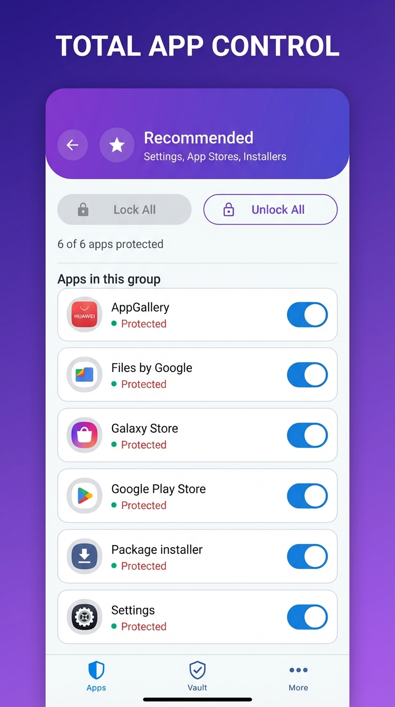 اسکرین شات 5 برنامه App Lock