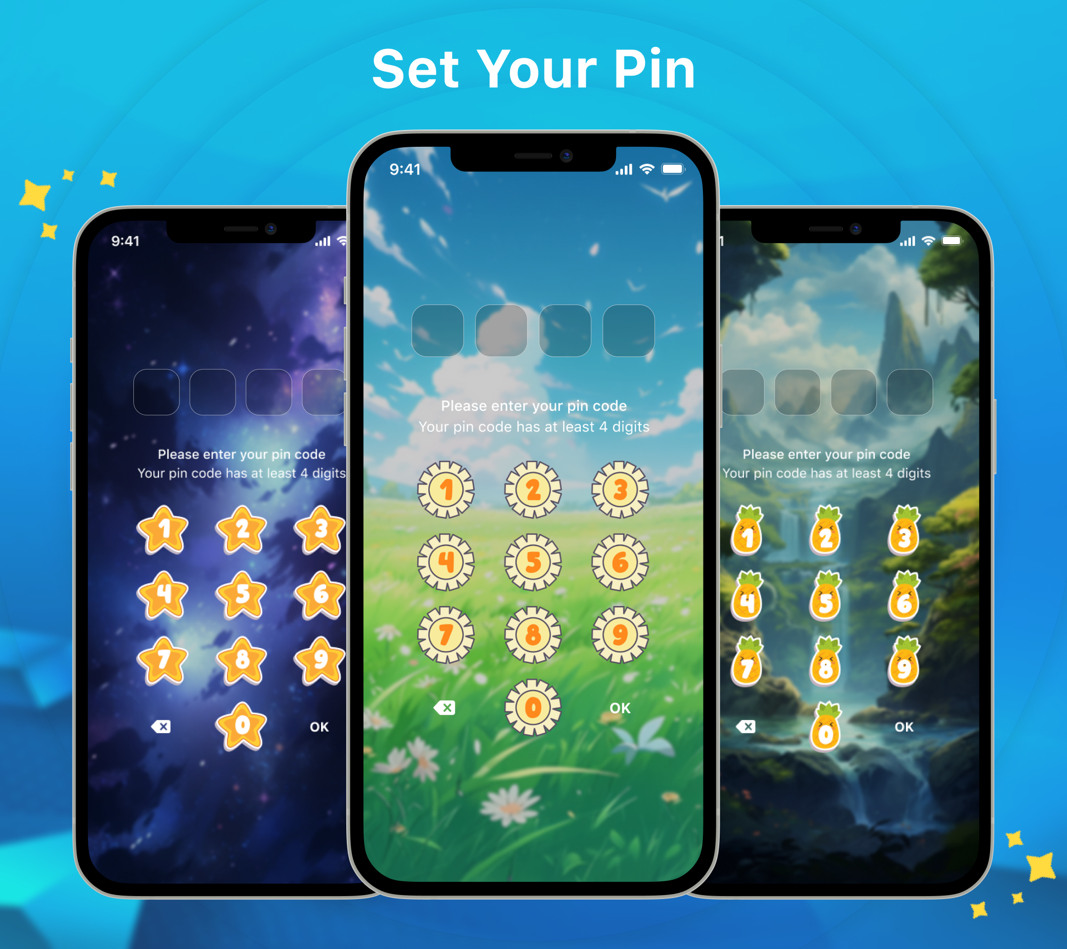 اسکرین شات 4 برنامه Pin Lock Screen Styles