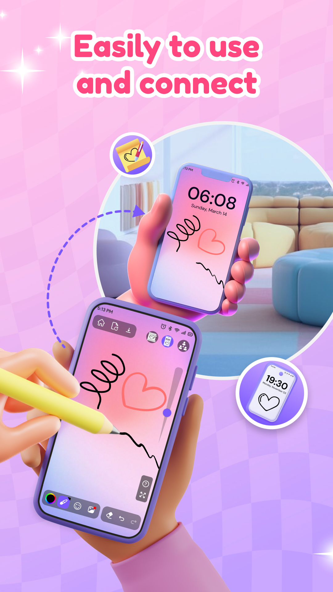 اسکرین شات 5 برنامه Zumee - LockScreen Drawing