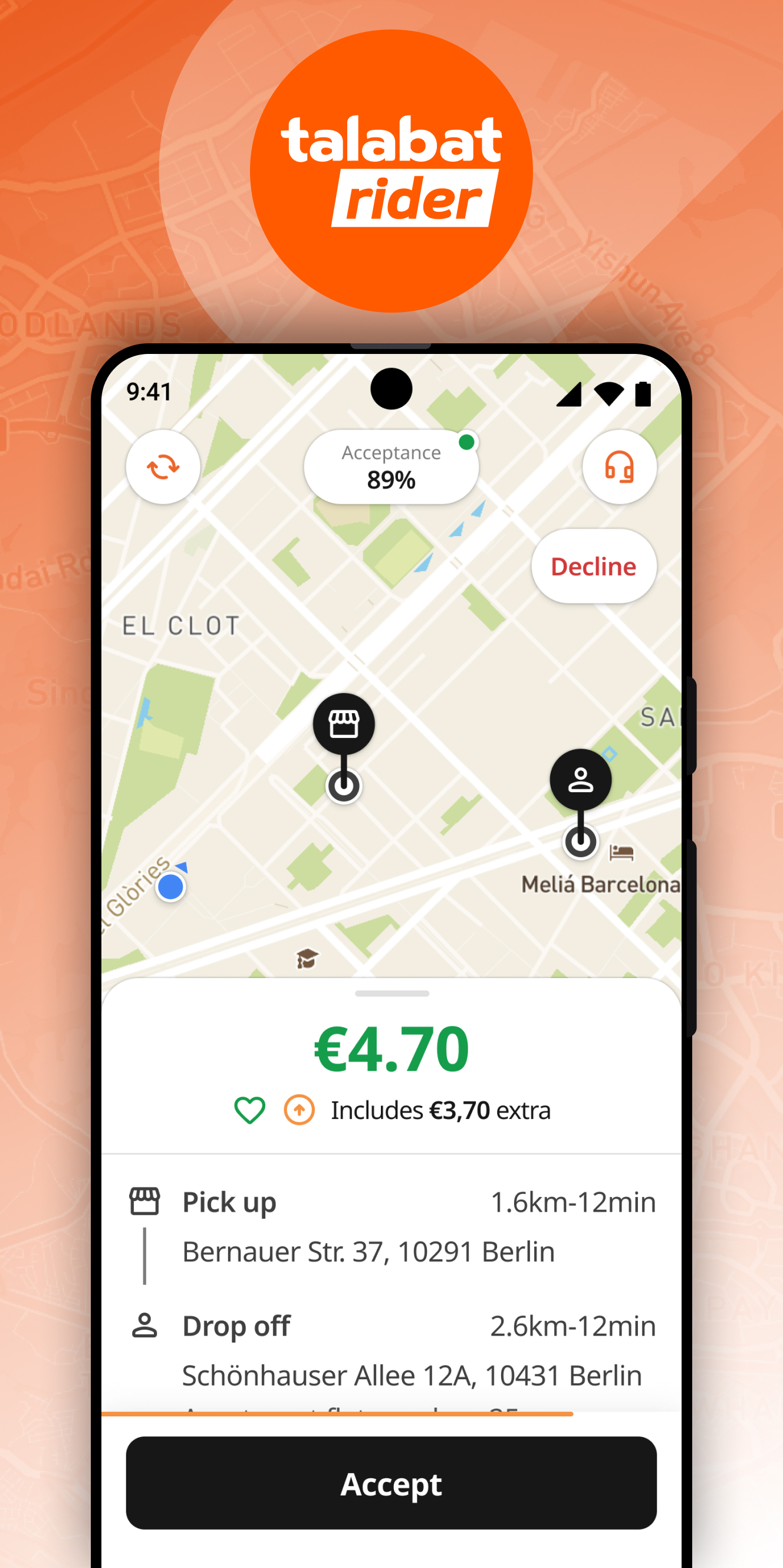 اسکرین شات 4 برنامه Talabat Rider