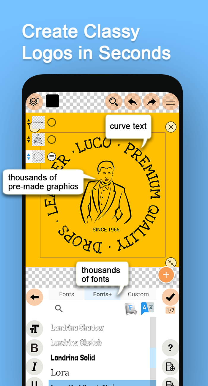 اسکرین شات 1 برنامه Logo Maker Plus - Logo Creator