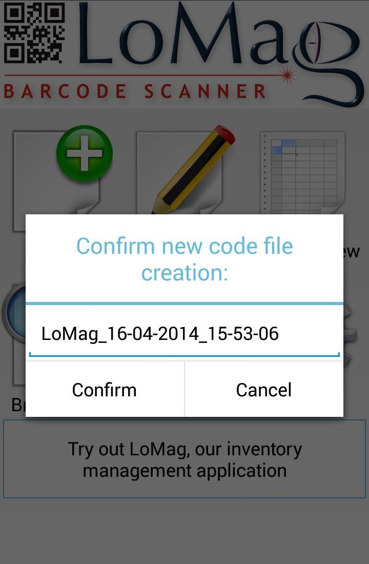 اسکرین شات 3 برنامه LoMag Barcode Scanner to Excel