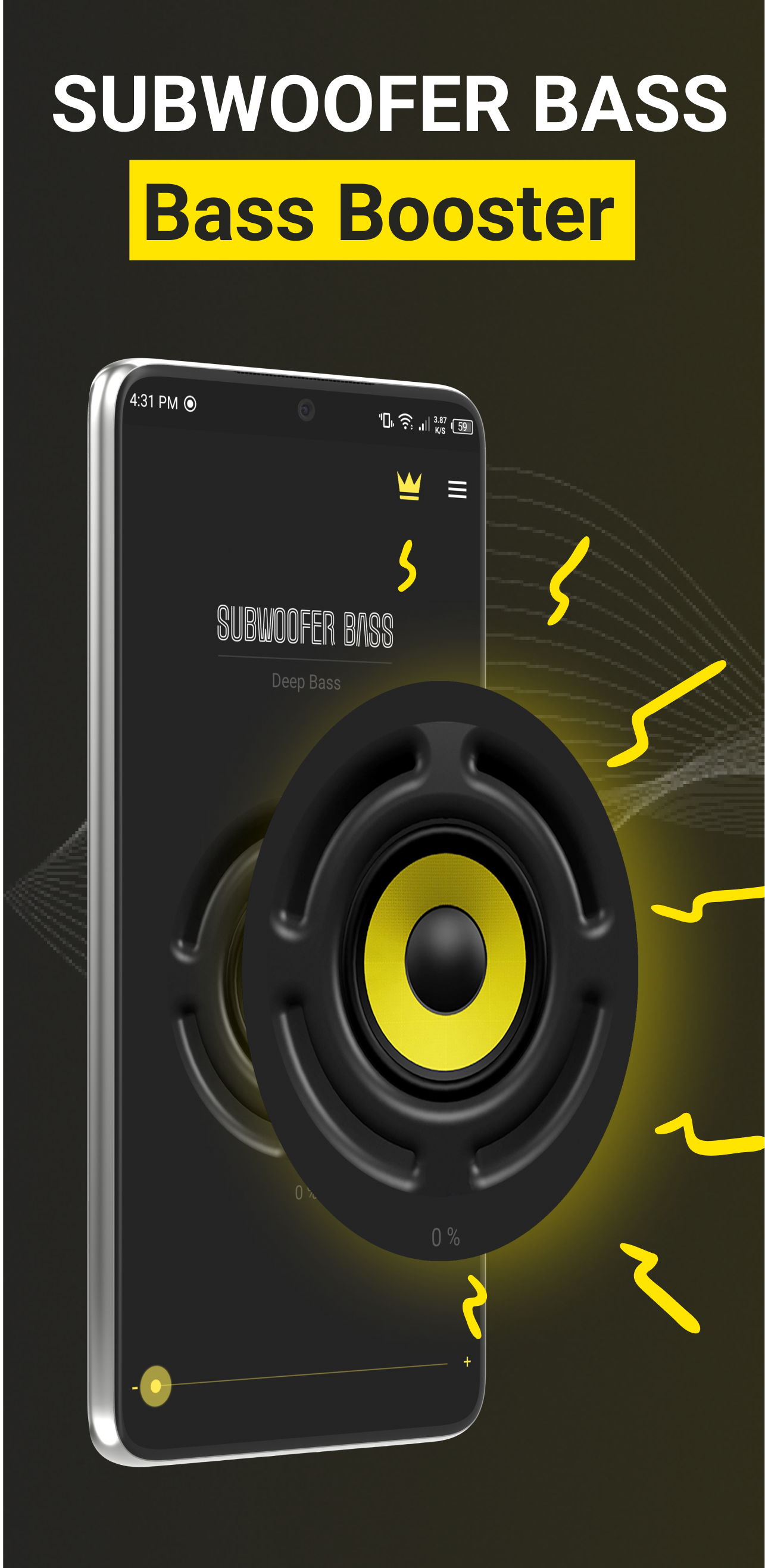 اسکرین شات 1 برنامه Subwoofer Bass - Bass Booster