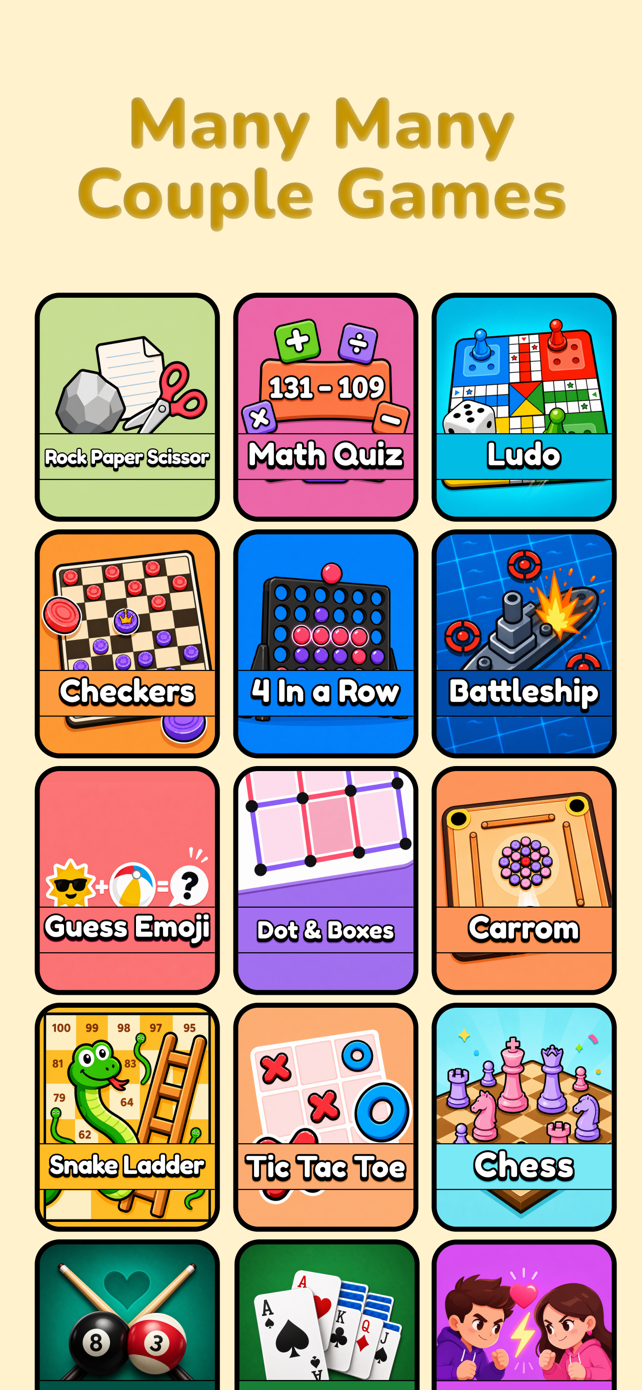 اسکرین شات 2 برنامه Lovora: Couple Games & Widgets