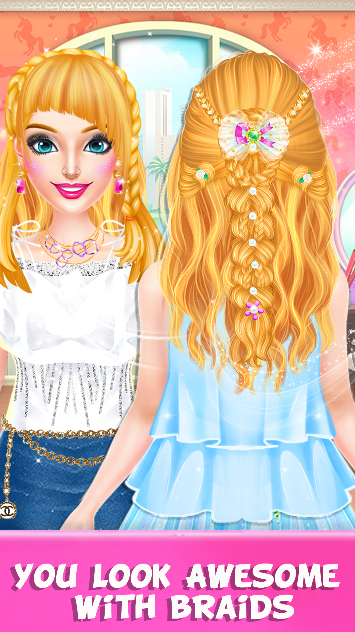 اسکرین شات 7 بازی Braided Hair Salon Girls Games