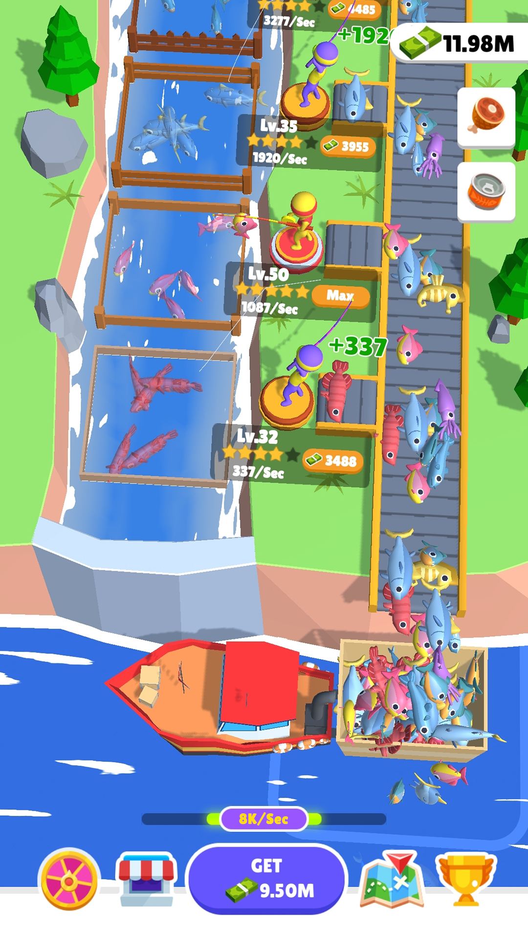 اسکرین شات 1 بازی Funny Fish Idle