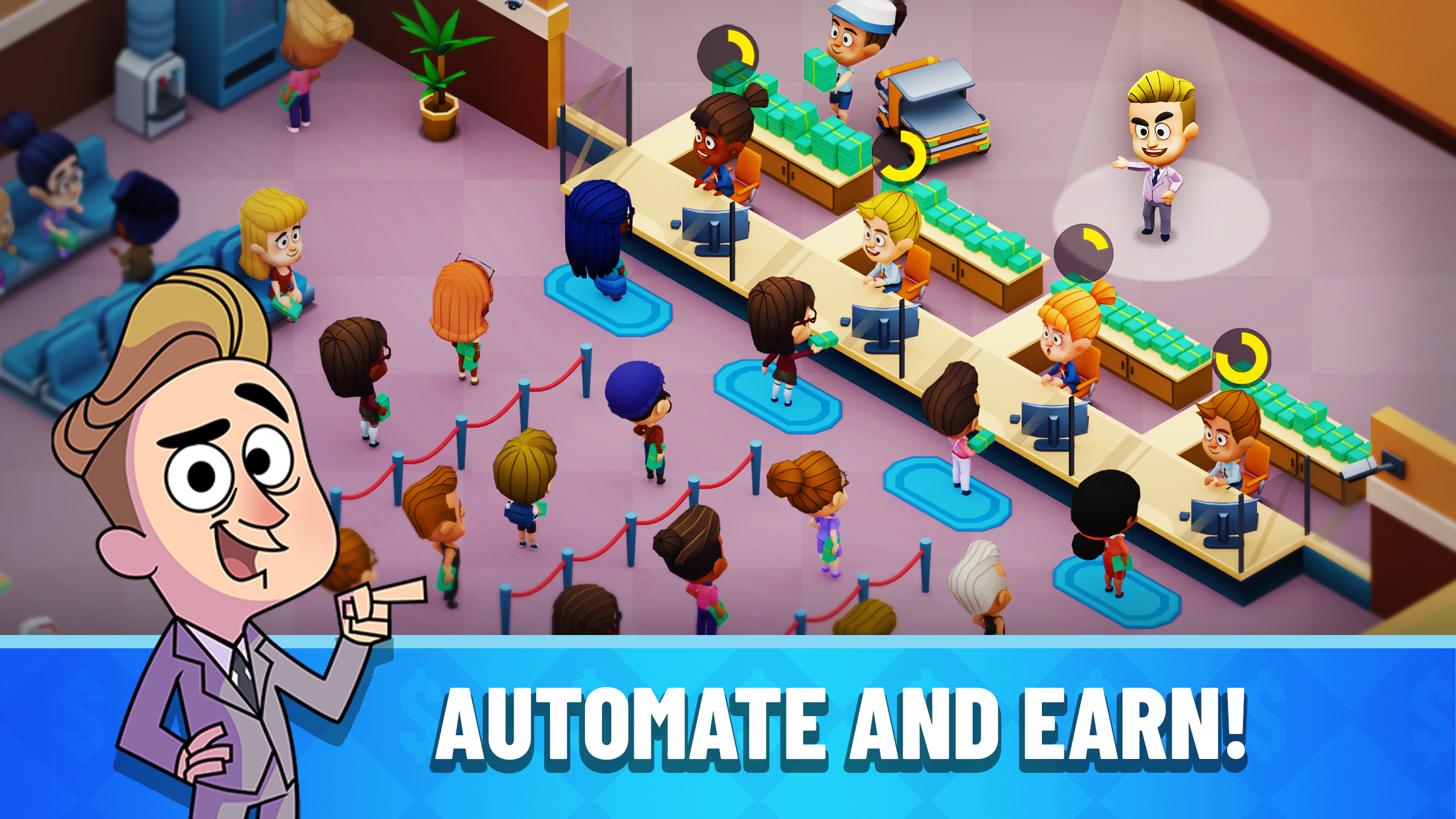 اسکرین شات 3 بازی Idle Bank Tycoon: Money Empire