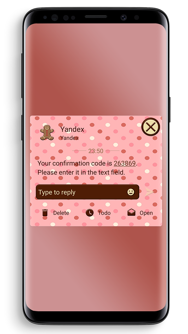 اسکرین شات 4 برنامه SMS Theme Love Chocolate pink