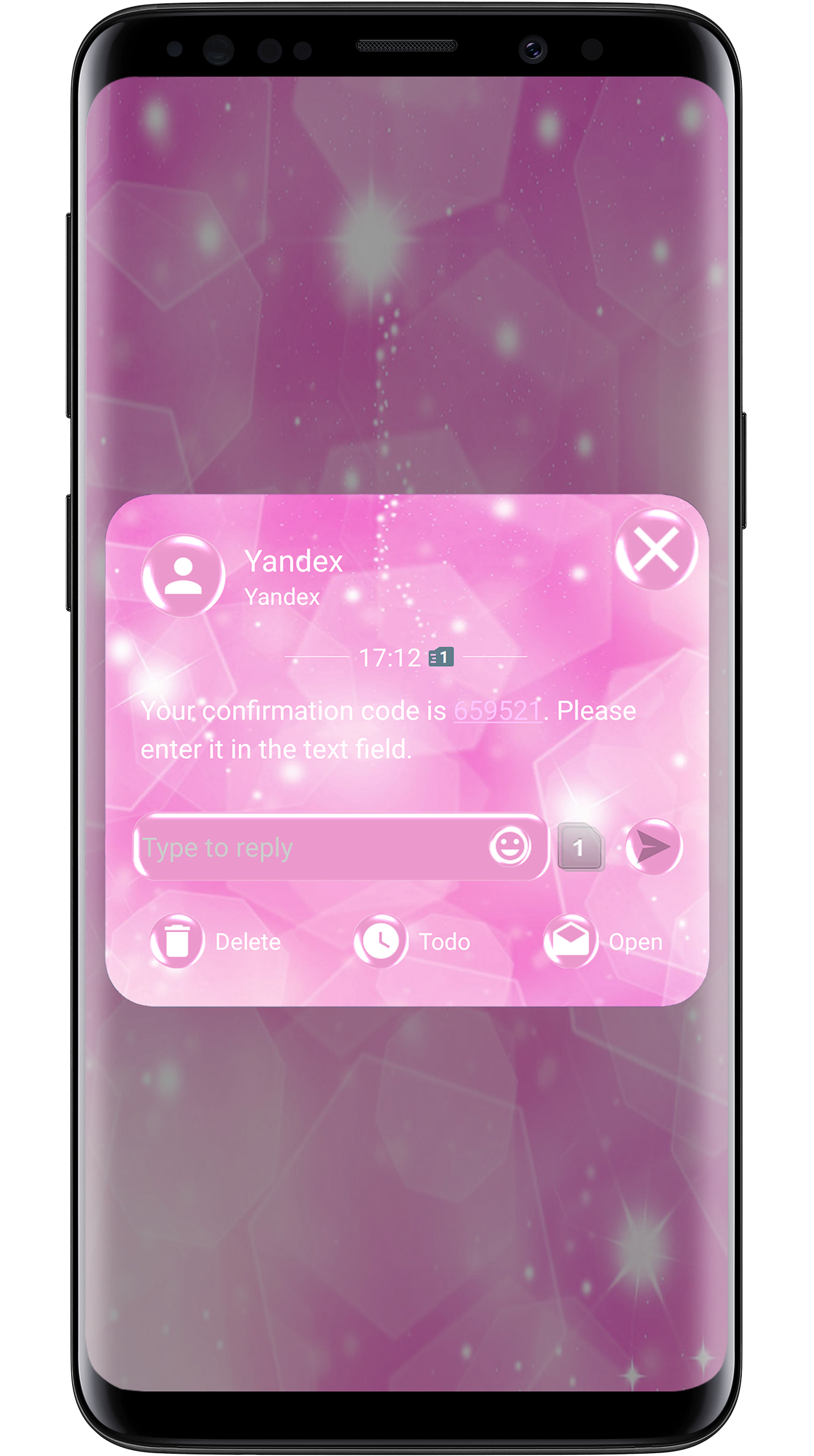 اسکرین شات 4 برنامه SMS Theme Sparkling Pink 2