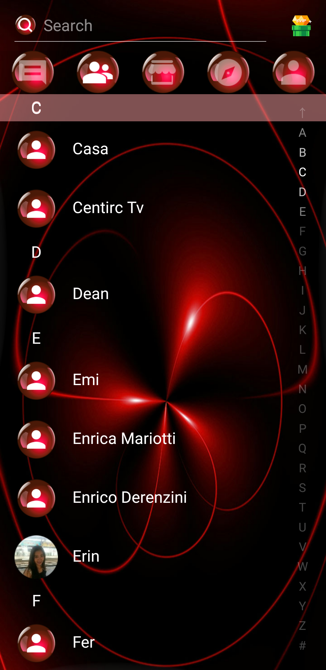 اسکرین شات 7 برنامه SMS Theme Sphere Red - black