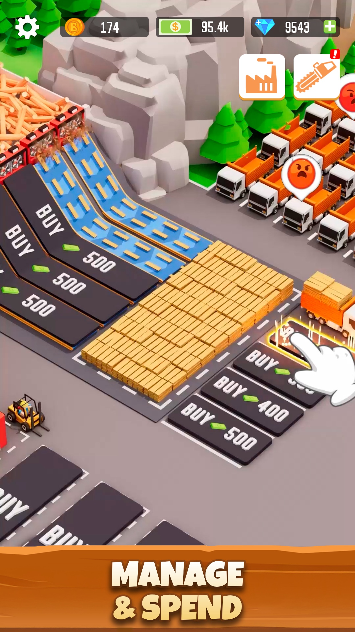 اسکرین شات 2 بازی Lumber Empire - Idle Games