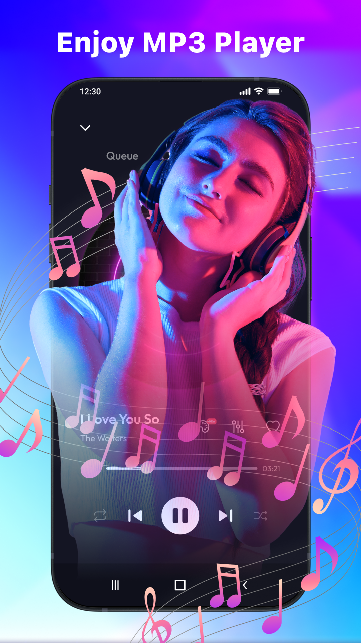 اسکرین شات 3 برنامه Offline Music Player - MP3 App