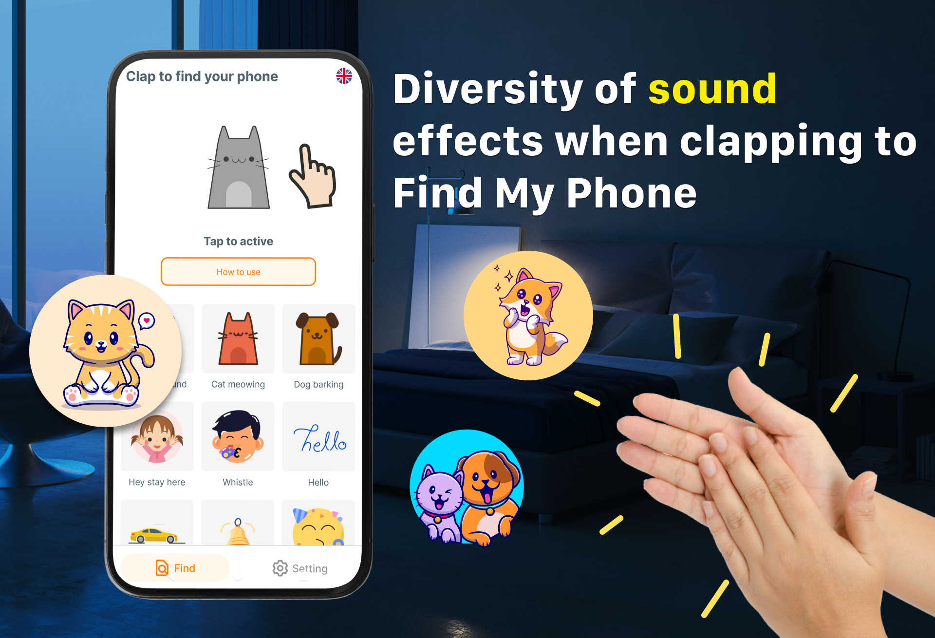 اسکرین شات 5 برنامه Find My Phone by Clap or Flash