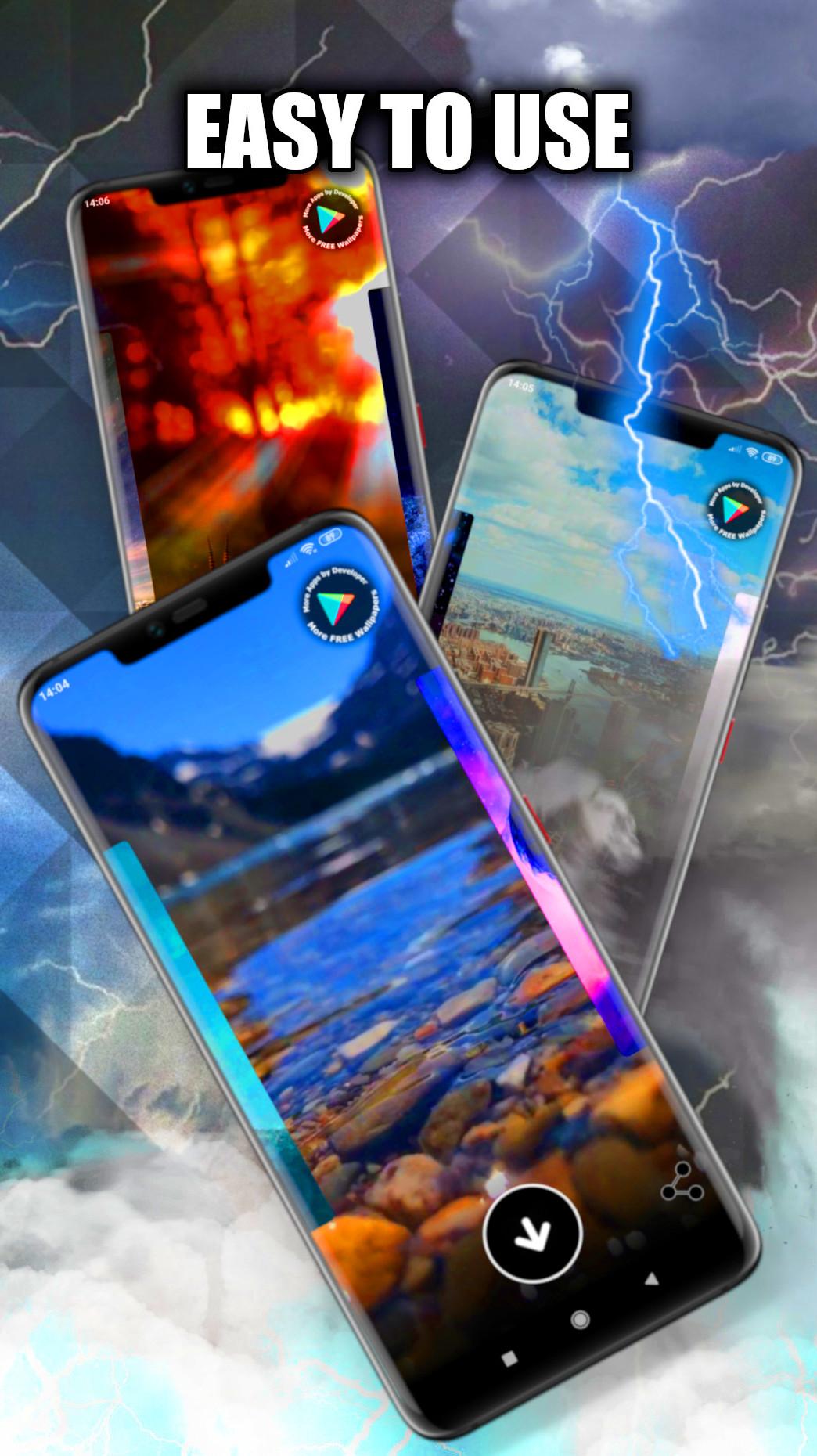 اسکرین شات 2 برنامه Lighting Storm Wallpaper Live