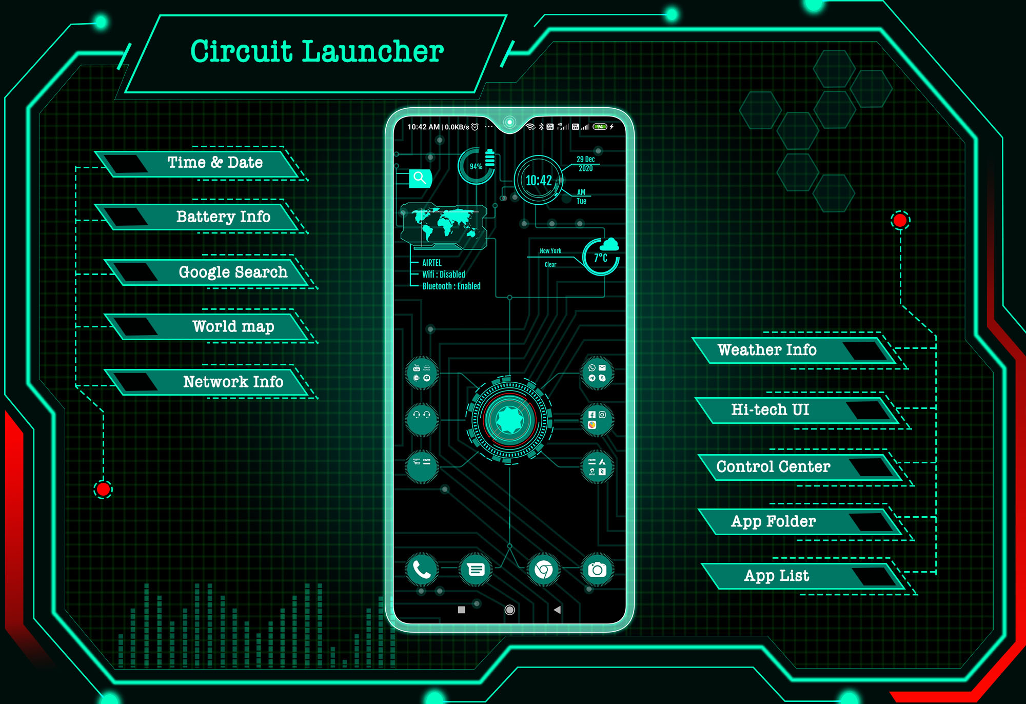 اسکرین شات 1 برنامه Circuit Launcher - Lock App
