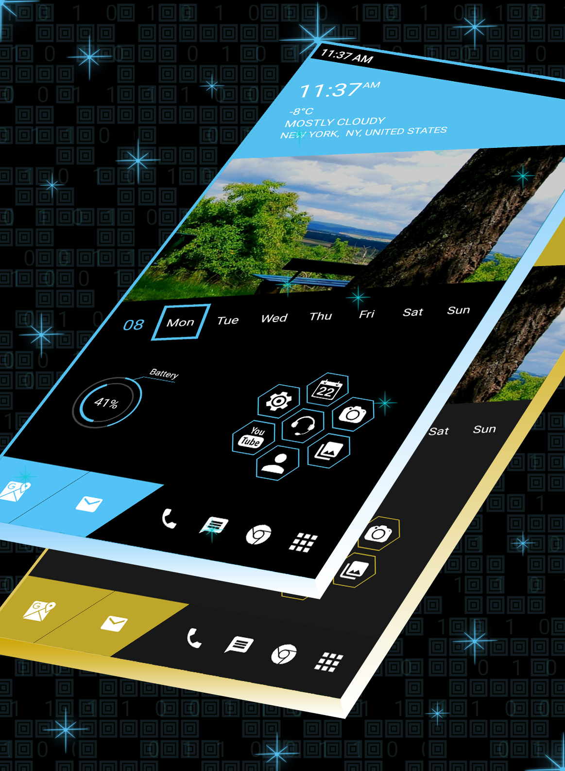 اسکرین شات 3 برنامه Elegant Launcher - AppLock