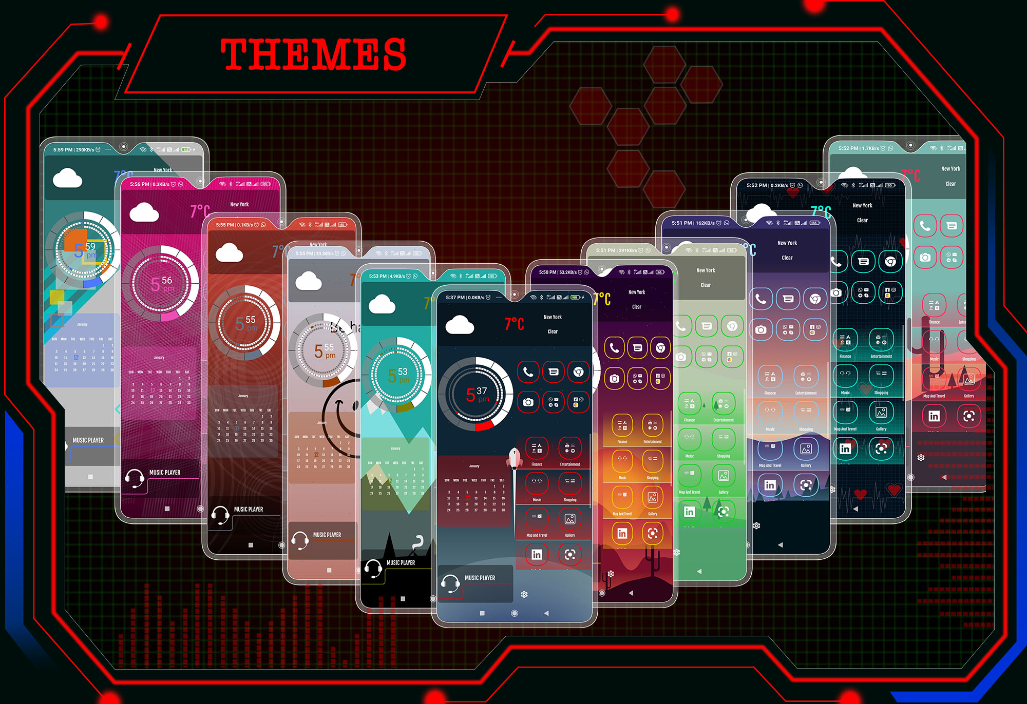 اسکرین شات 2 برنامه Elegant Launcher 2 - Applock