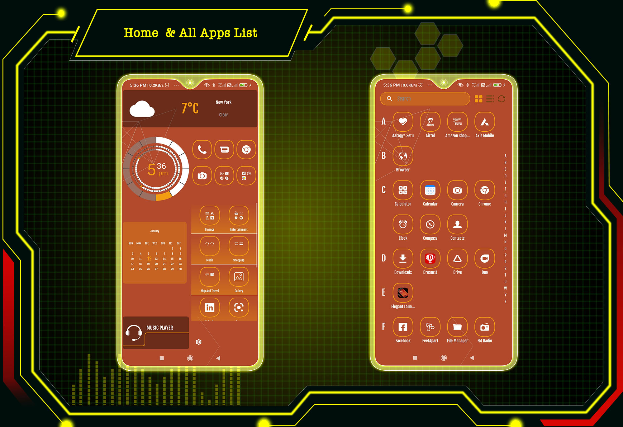 اسکرین شات 3 برنامه Elegant Launcher 2 - Applock