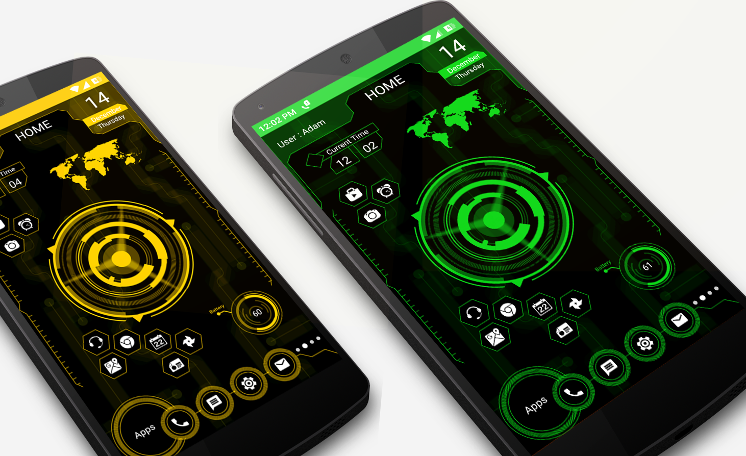 اسکرین شات 2 برنامه Futuristic UI Launcher