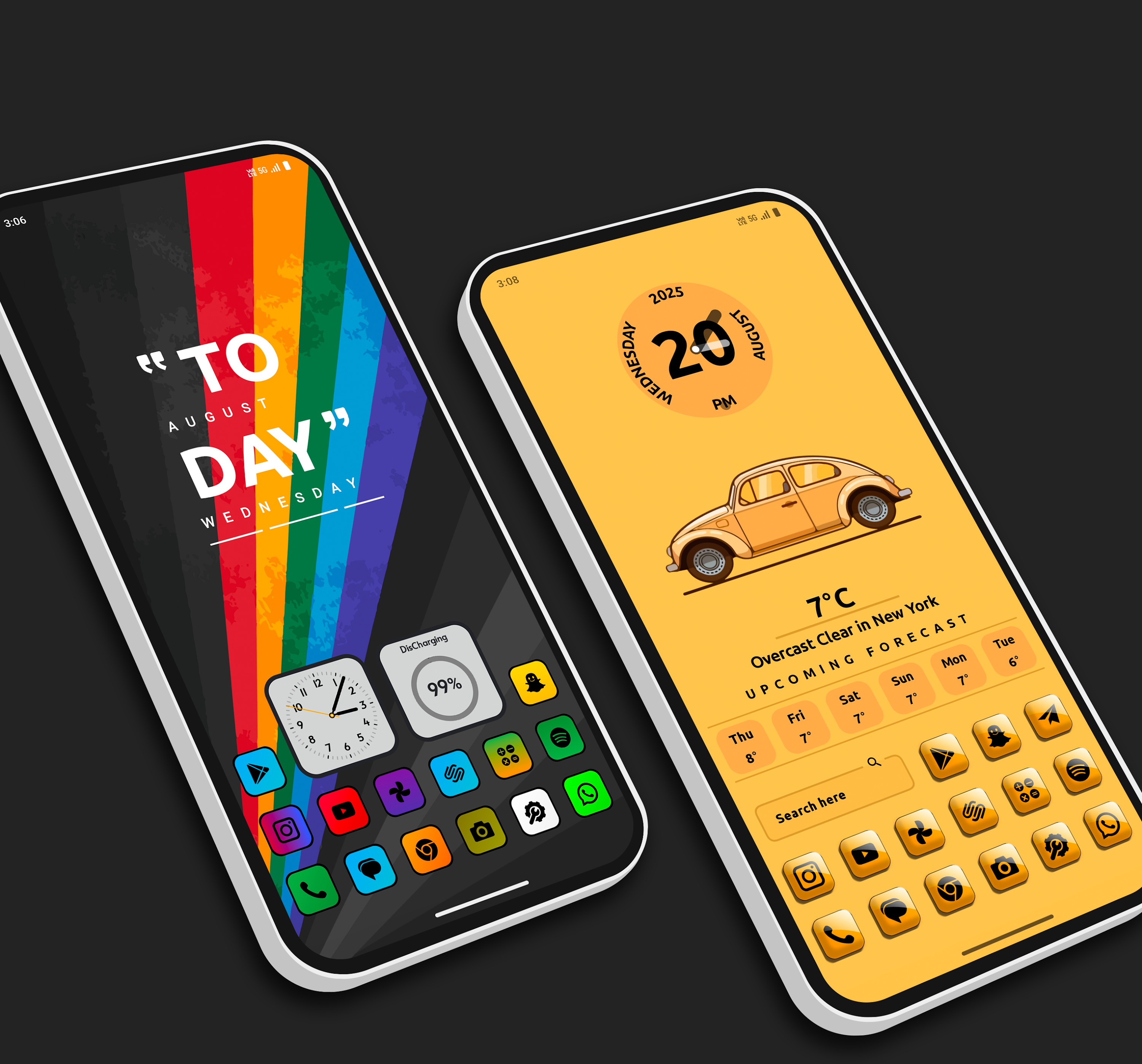 اسکرین شات 3 برنامه Modern Theme Launcher 2026