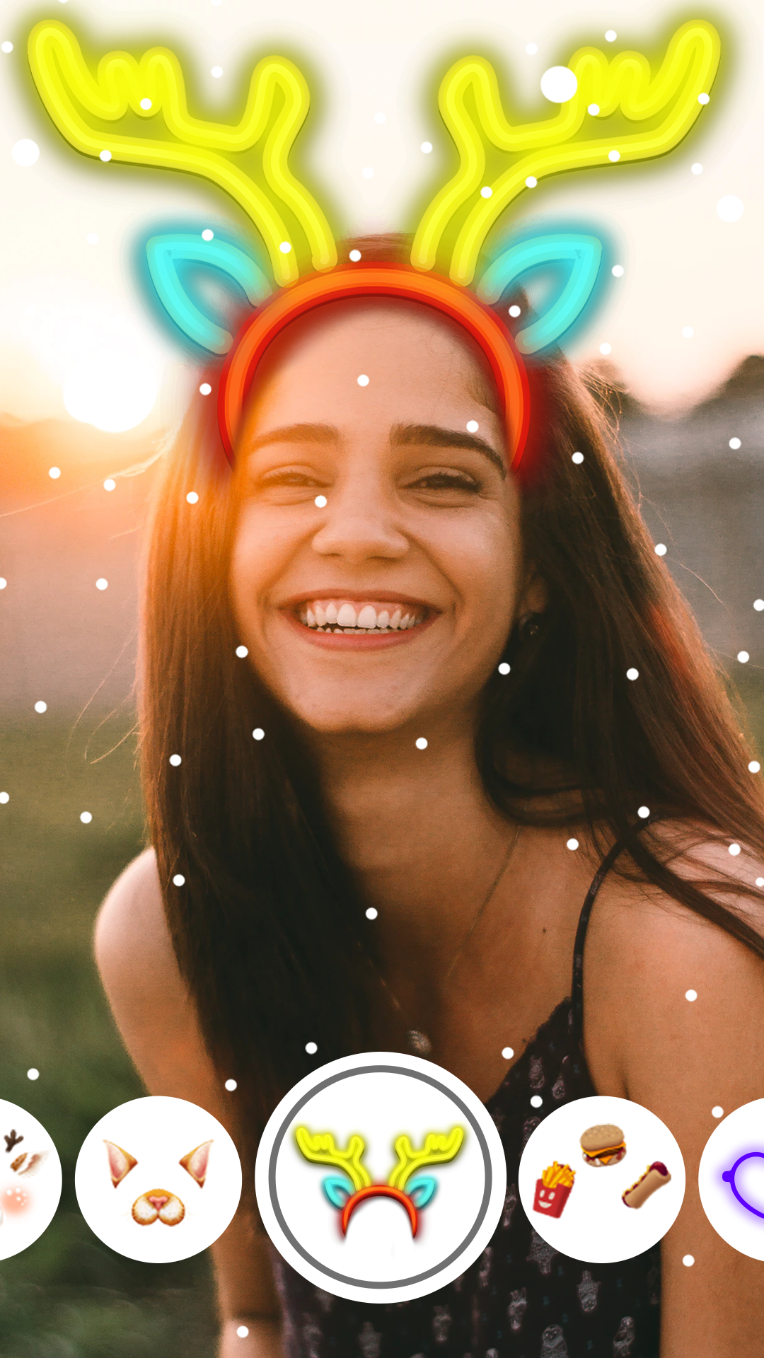 اسکرین شات 2 برنامه Face Live Camera: Face Filters