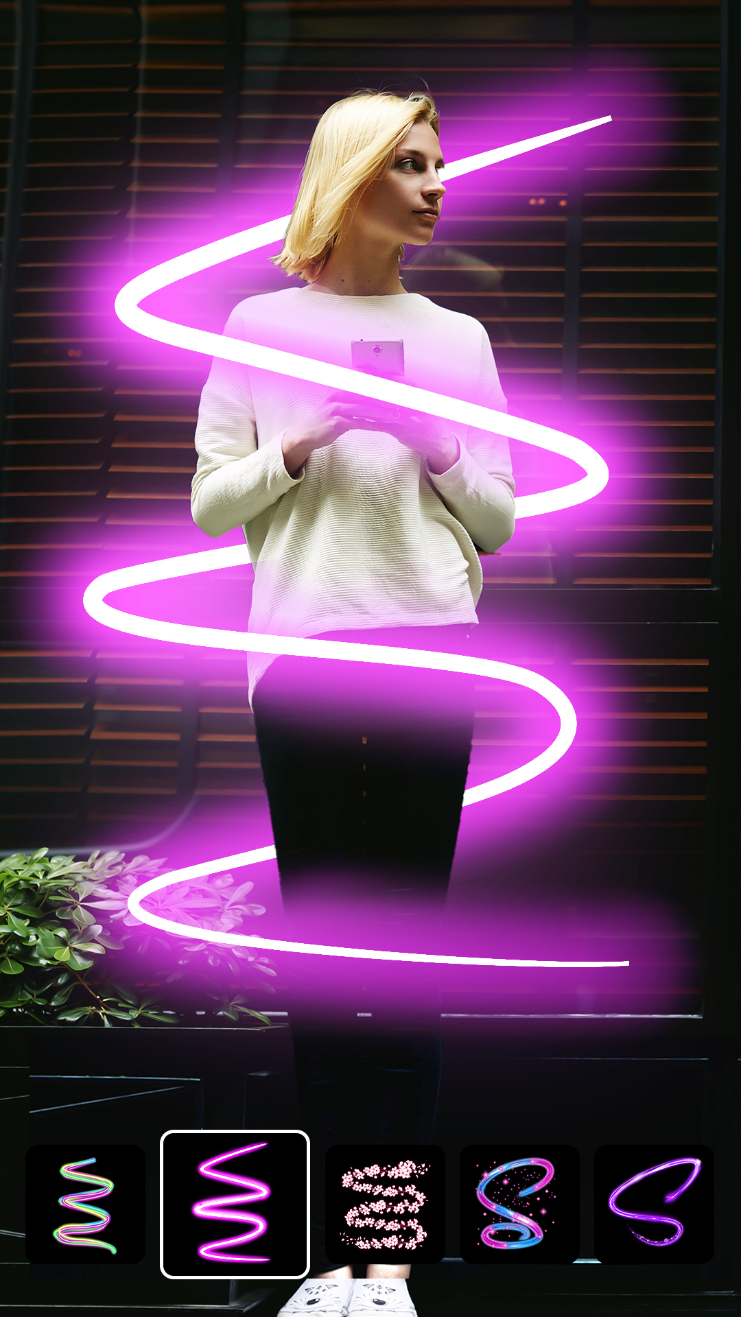 اسکرین شات 4 برنامه Instasquare Photo Editor: Neon