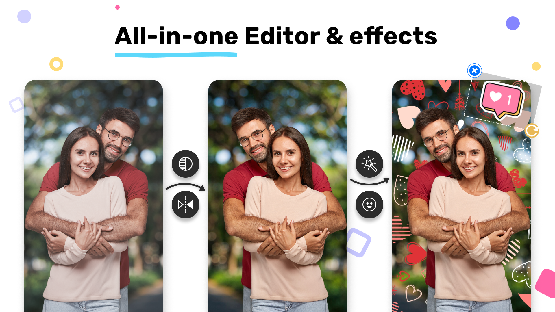 اسکرین شات 1 برنامه Mirror App: Magic Photo Editor