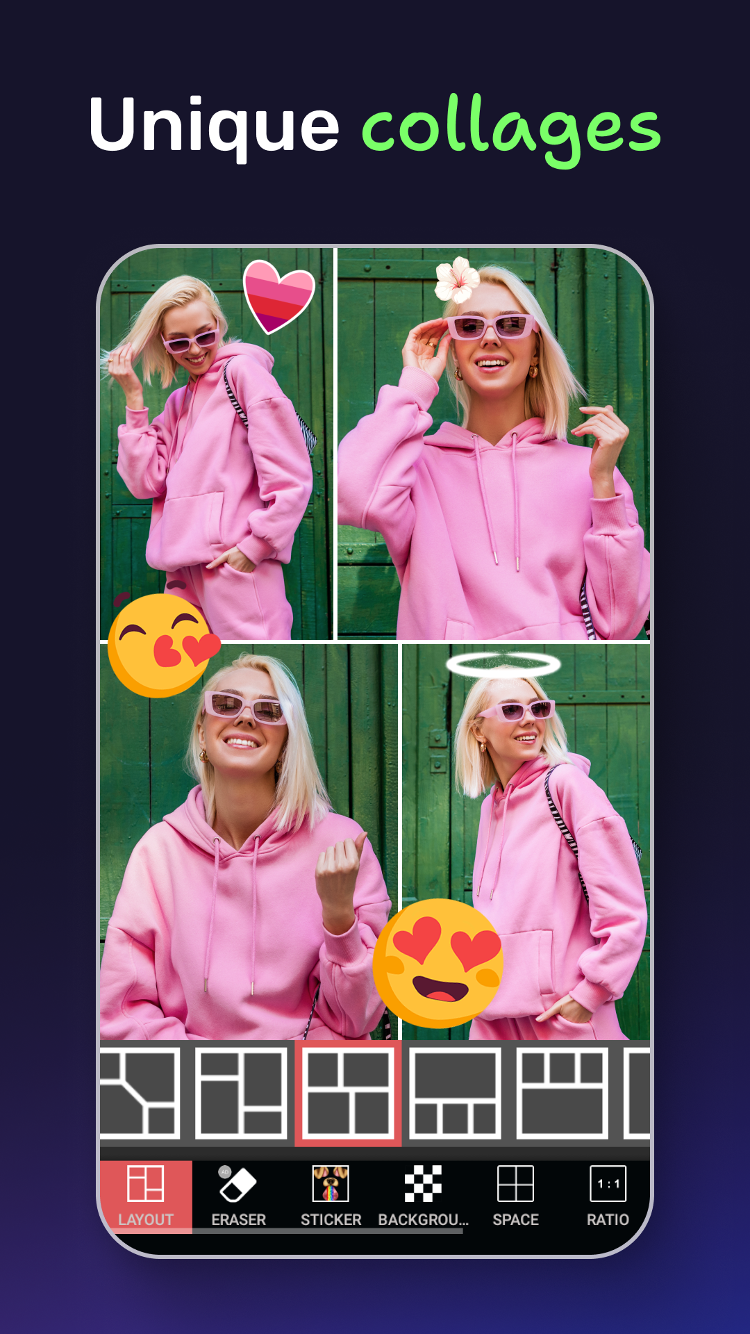 اسکرین شات 3 برنامه Photo Editor Picsa: Collage