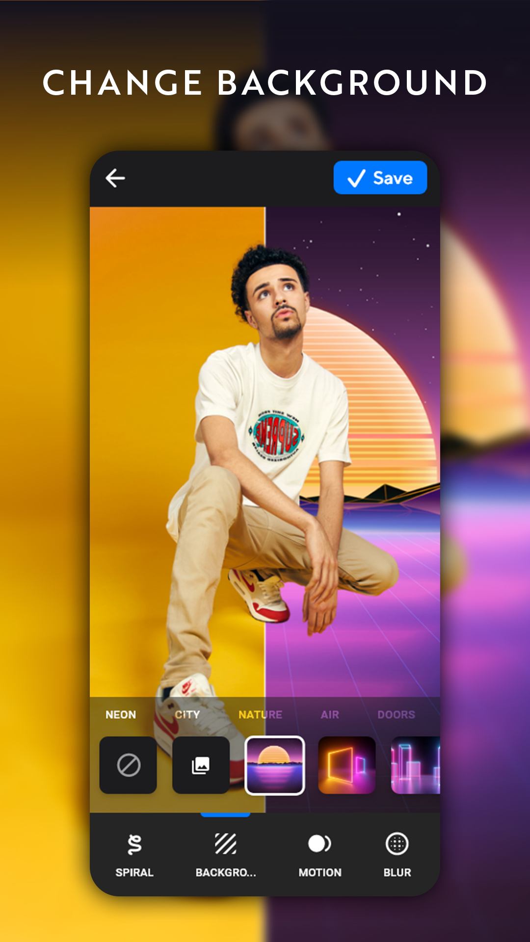 اسکرین شات 5 برنامه NeonArt Photo Editor & Effects