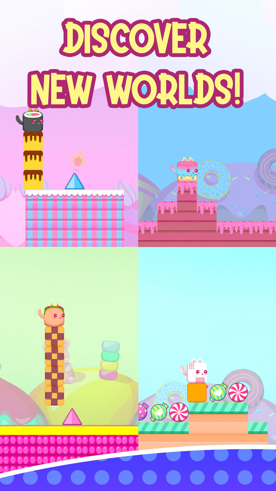 اسکرین شات 1 بازی Stacky Cat kawaii runner Game