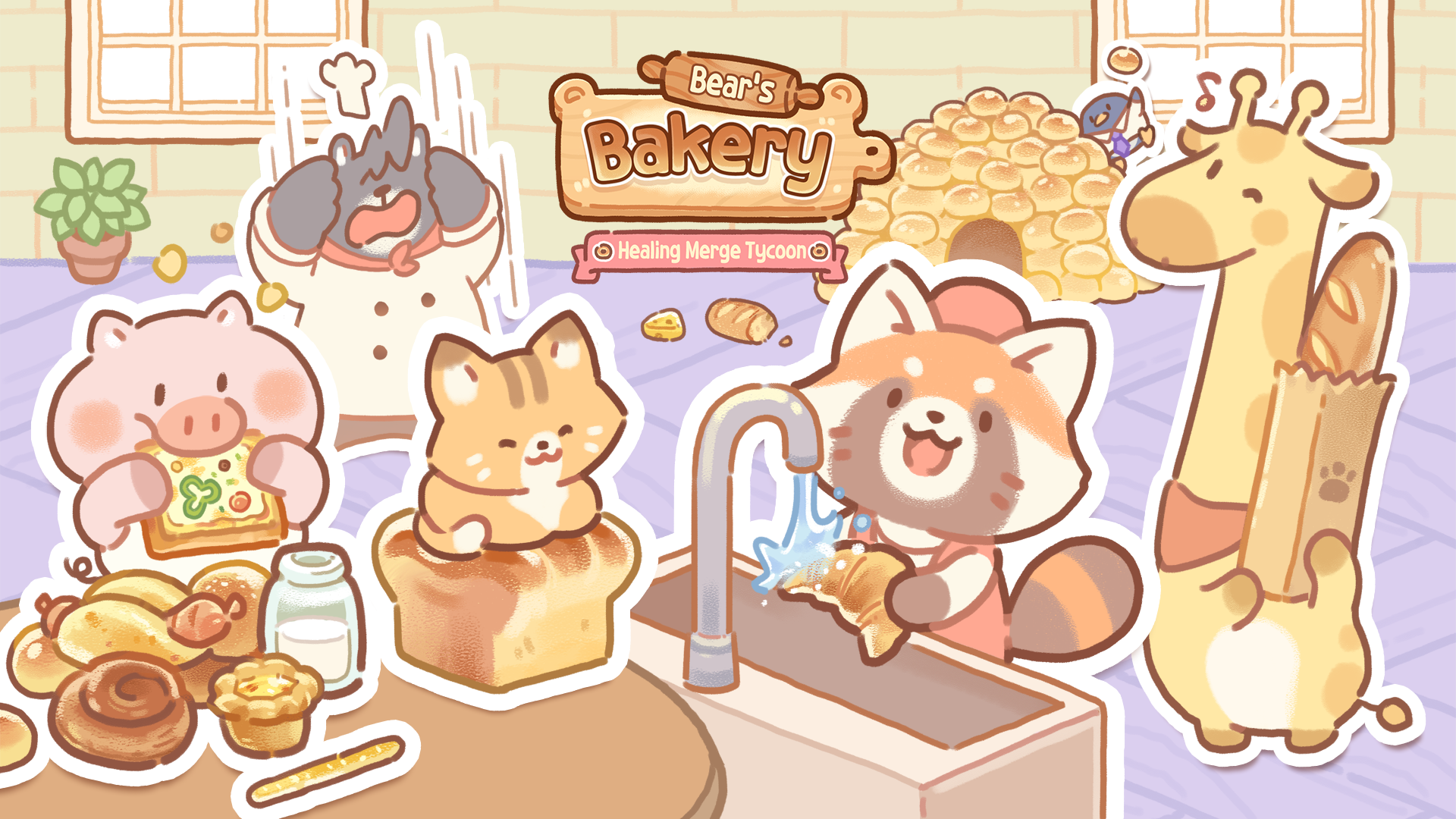 اسکرین شات 1 بازی Bear Bakery - Cooking Tycoon
