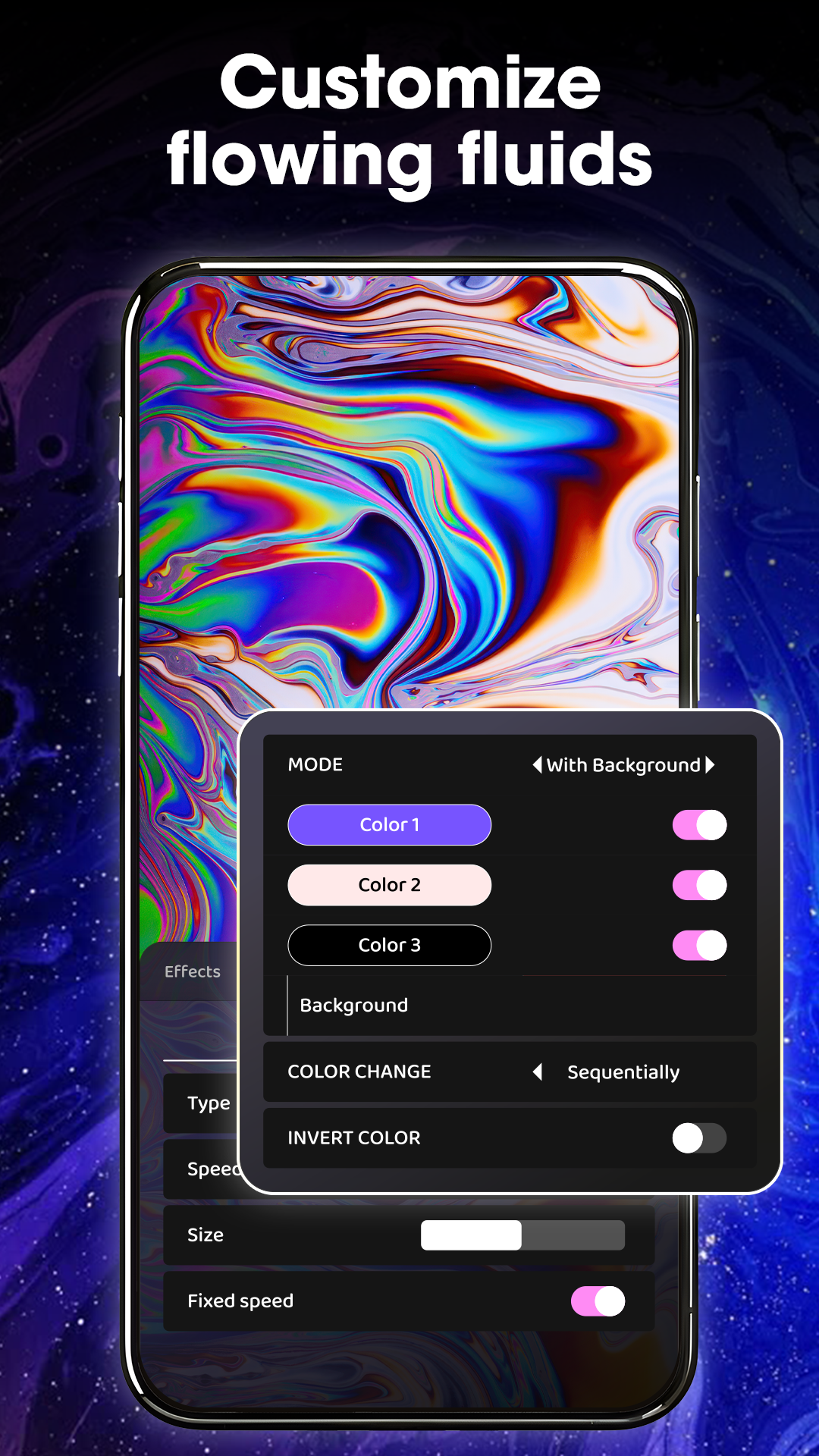 اسکرین شات 3 برنامه 4D Wallpaper: Fluid Simulation