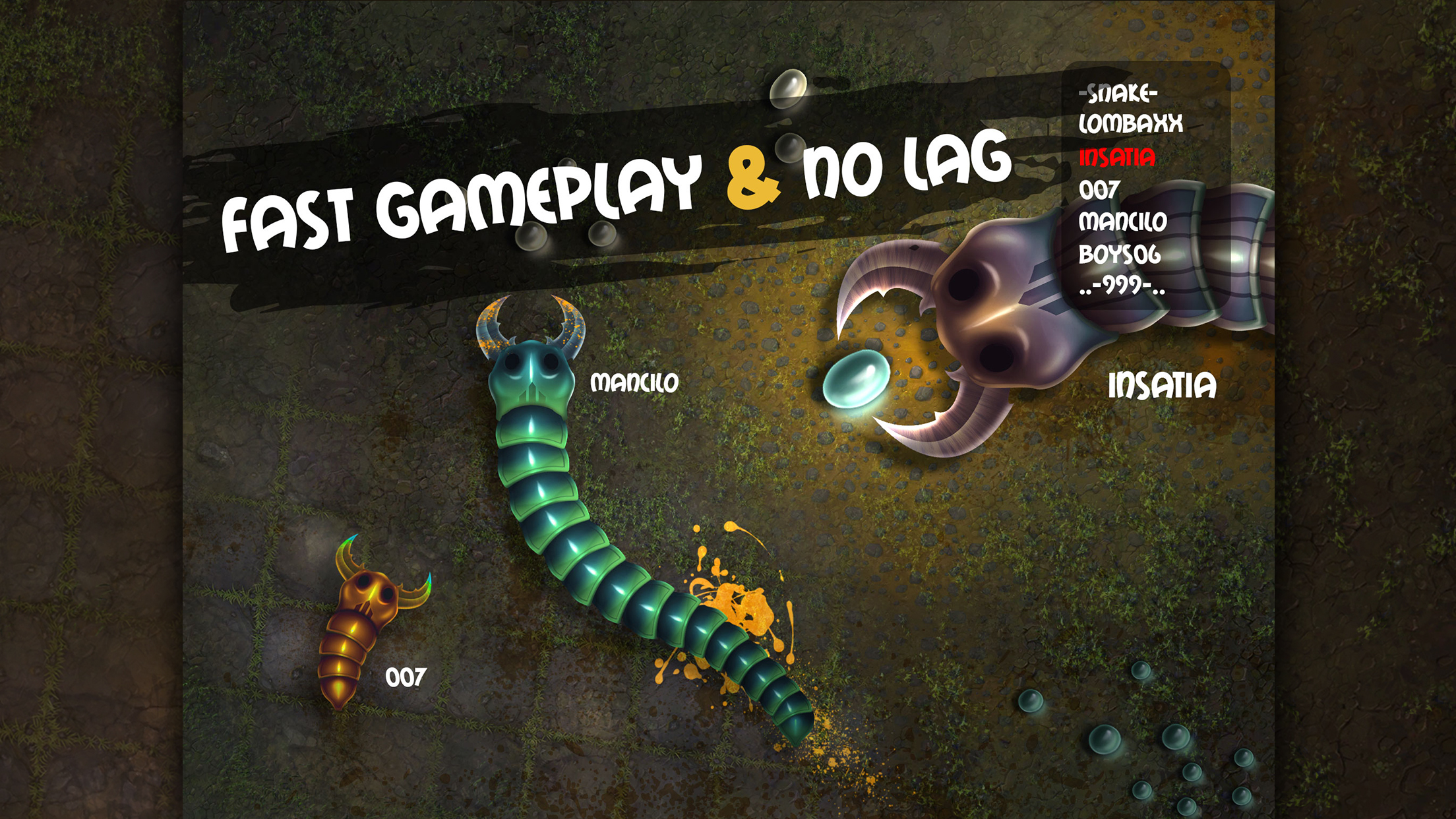 اسکرین شات 2 بازی Insatiable.io -Slither Snakes