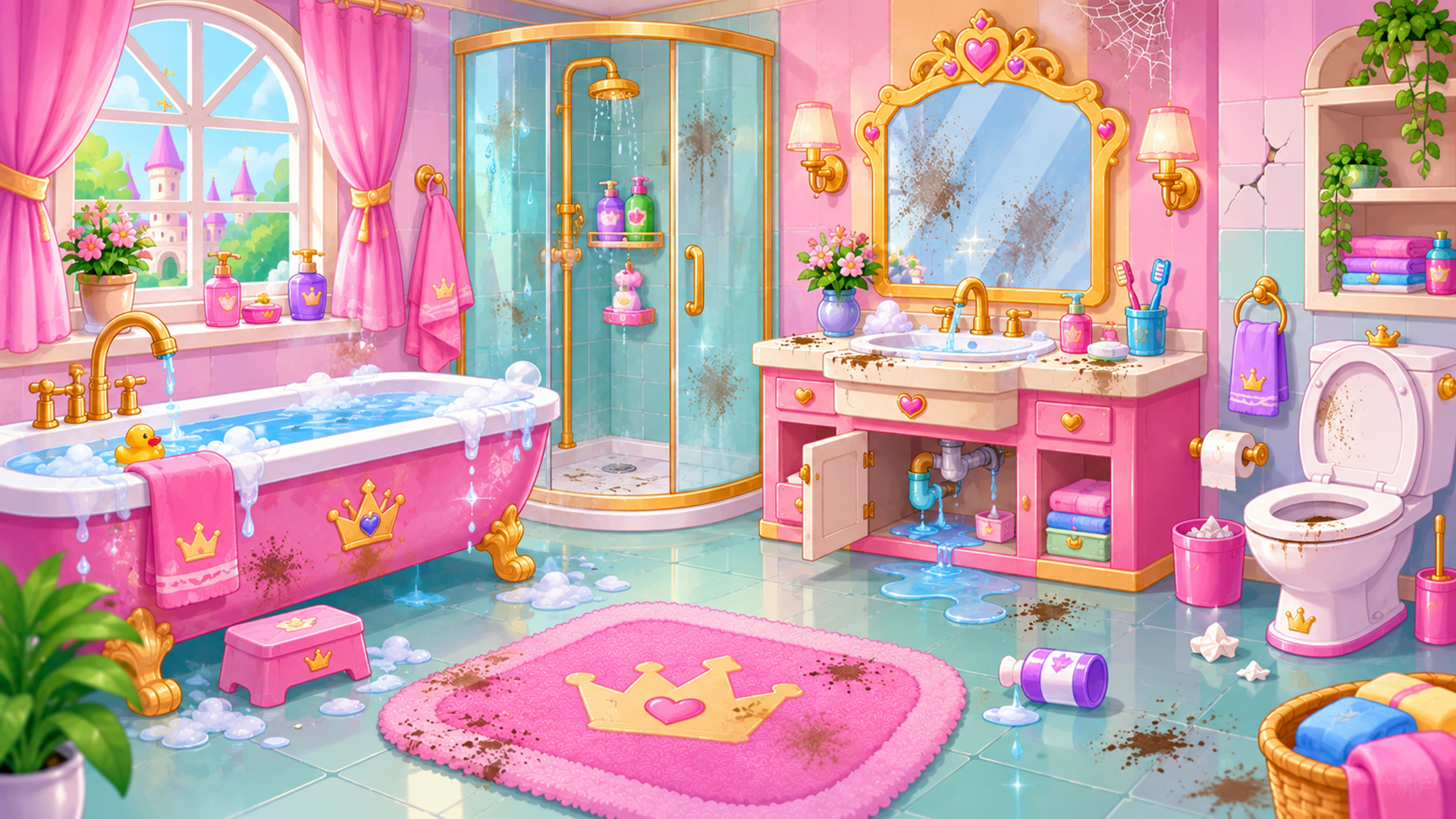 اسکرین شات 7 بازی Princess House Cleanup Girls