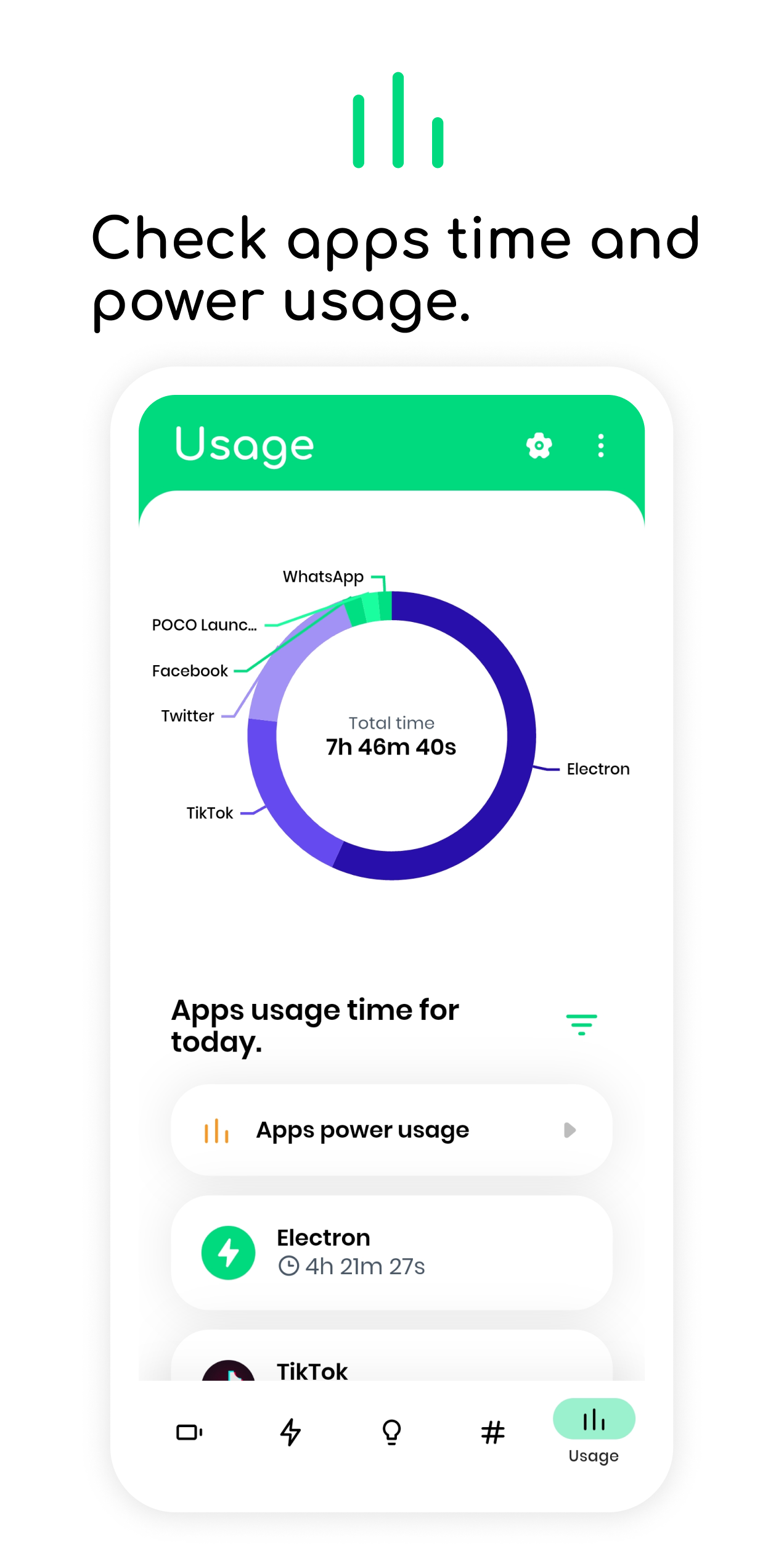 اسکرین شات 5 برنامه Electron: battery health info