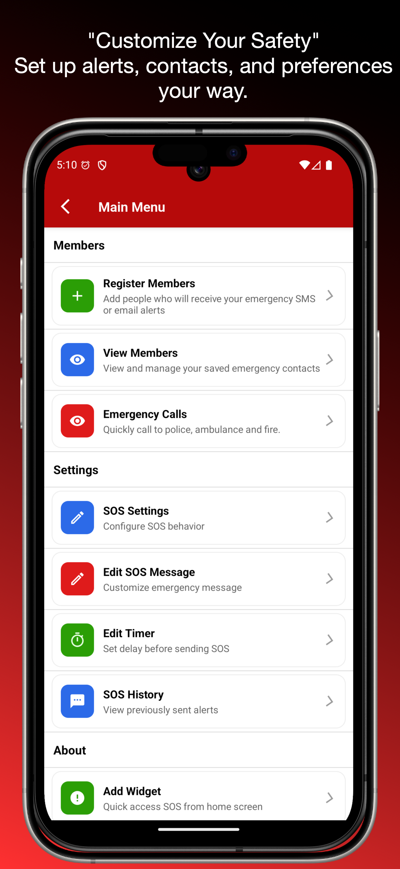 اسکرین شات 4 برنامه SOS  Safety Alert app