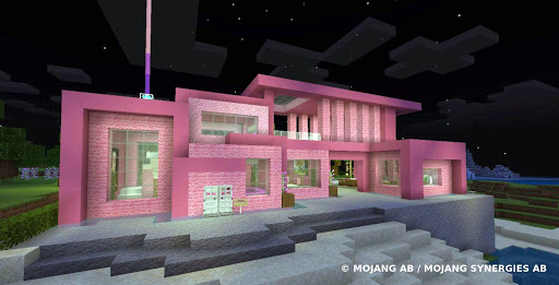 اسکرین شات 1 بازی Pink house with furniture. Craft maps and mods