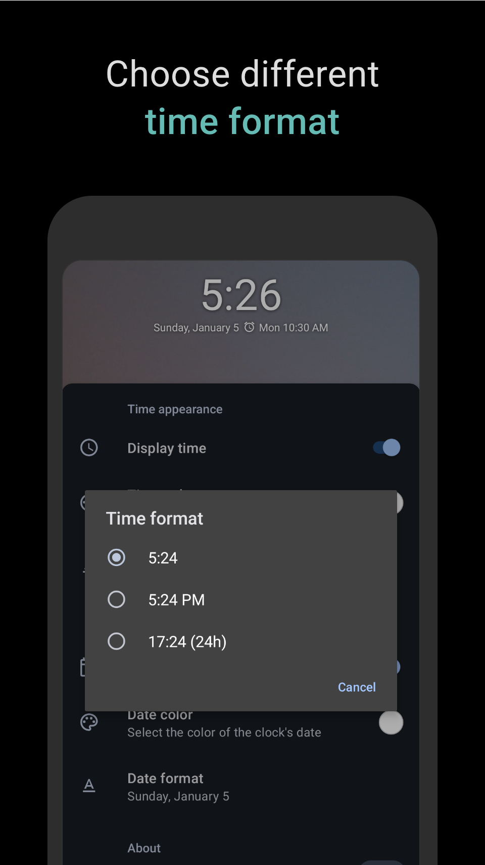 اسکرین شات 7 برنامه Digital Clock Widget