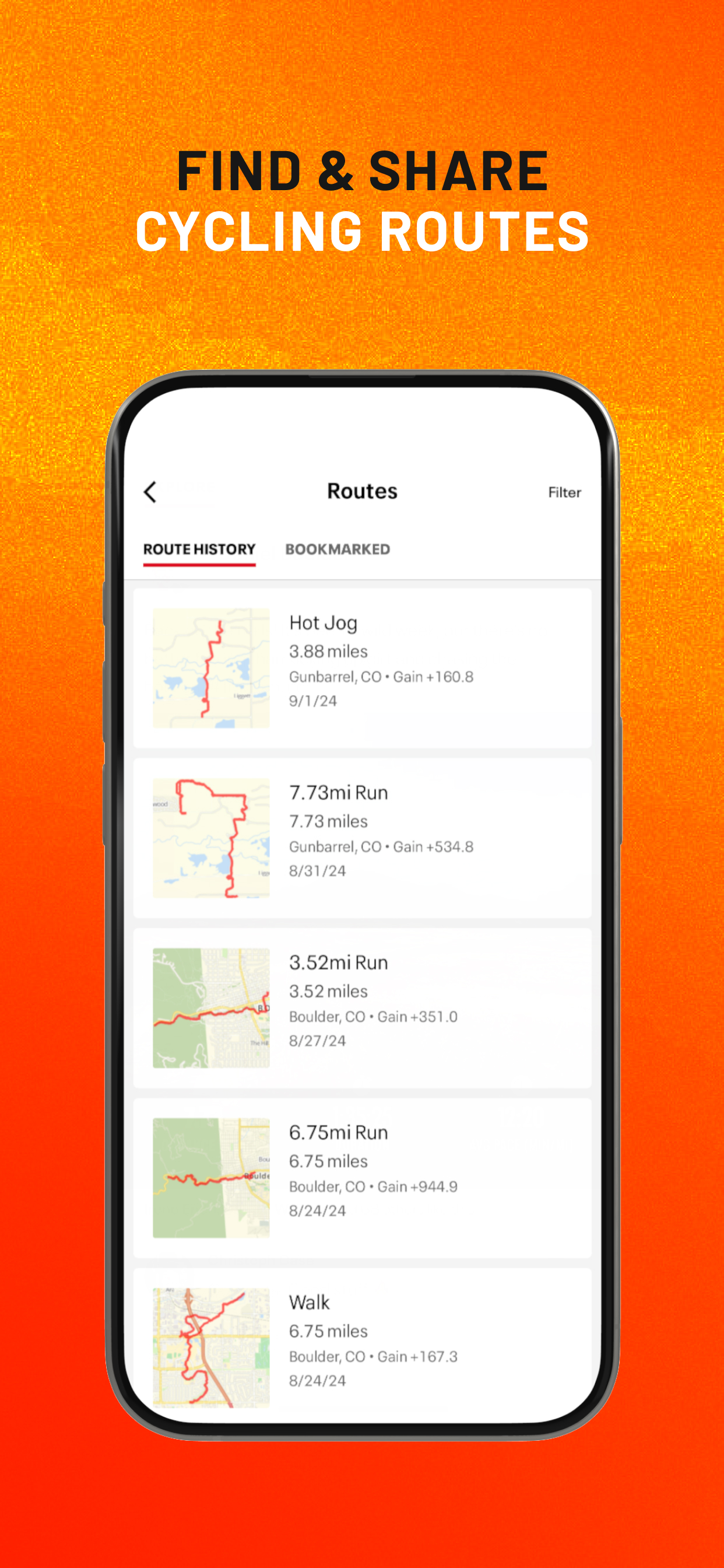 اسکرین شات 7 برنامه Map My Ride With GPS Tracker